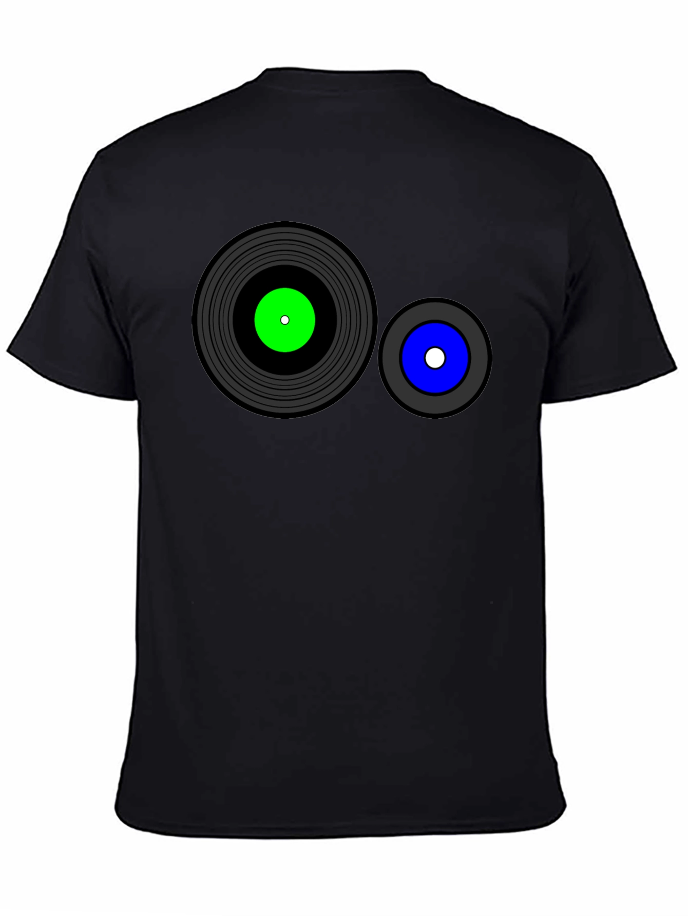 Black Retro Record Graphic T-Shirt - Black view 4