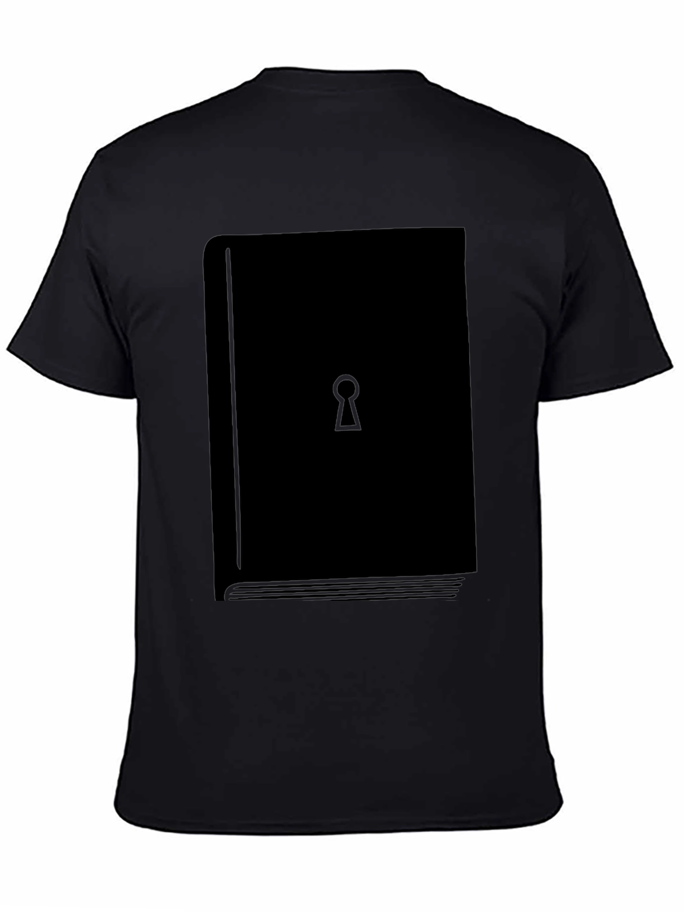 Black Mystery Book T-Shirt - Unlock Your Style! view 4