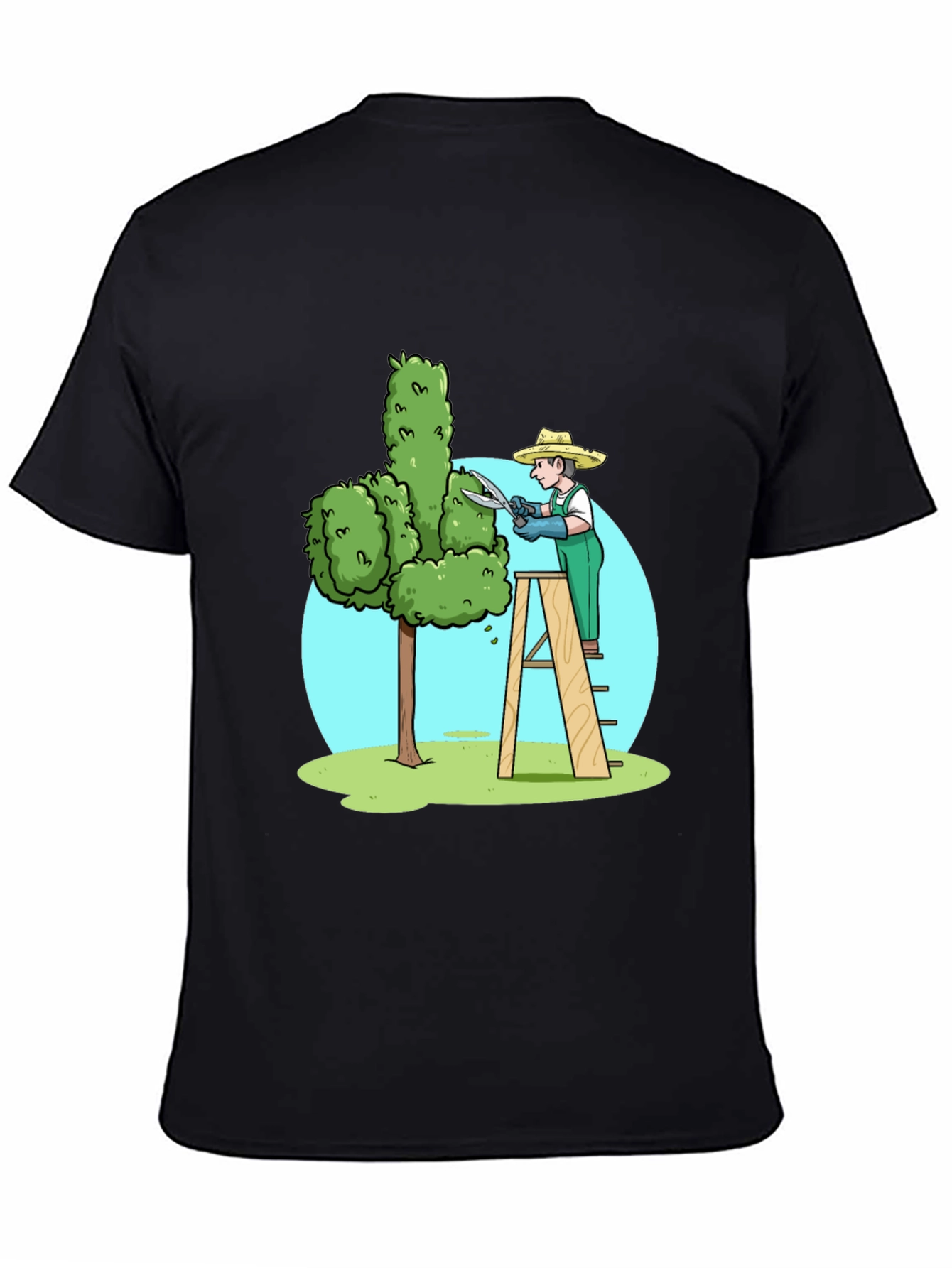 Black Funny Garden Humor T-Shirt view 4