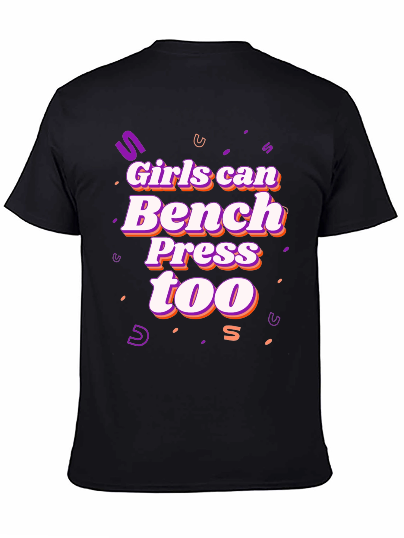 Black Girls Can Bench Press Too T-Shirt view 4