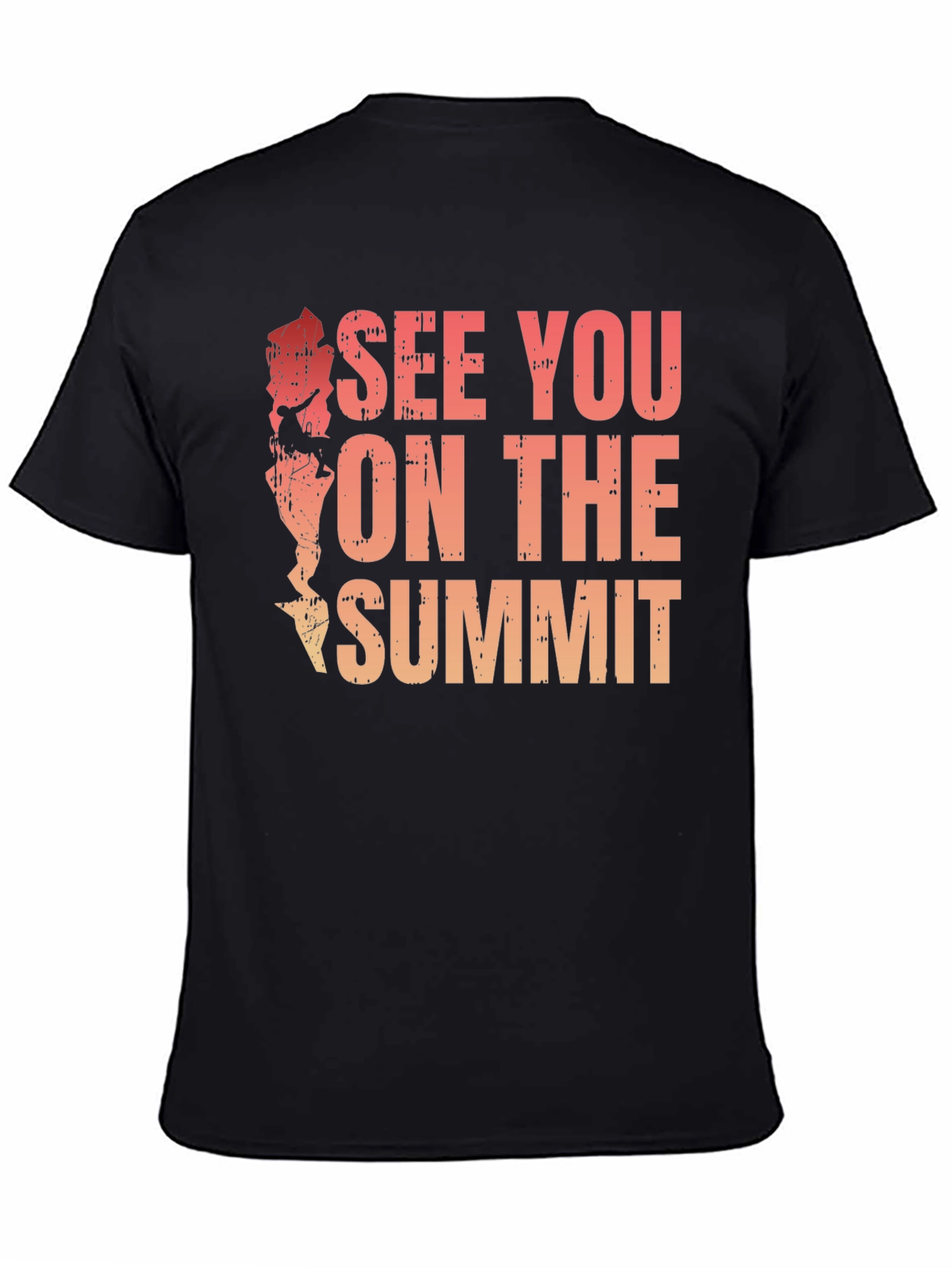 Black See You On The Summit T-Shirt - Mountain Climbing Tee view 4