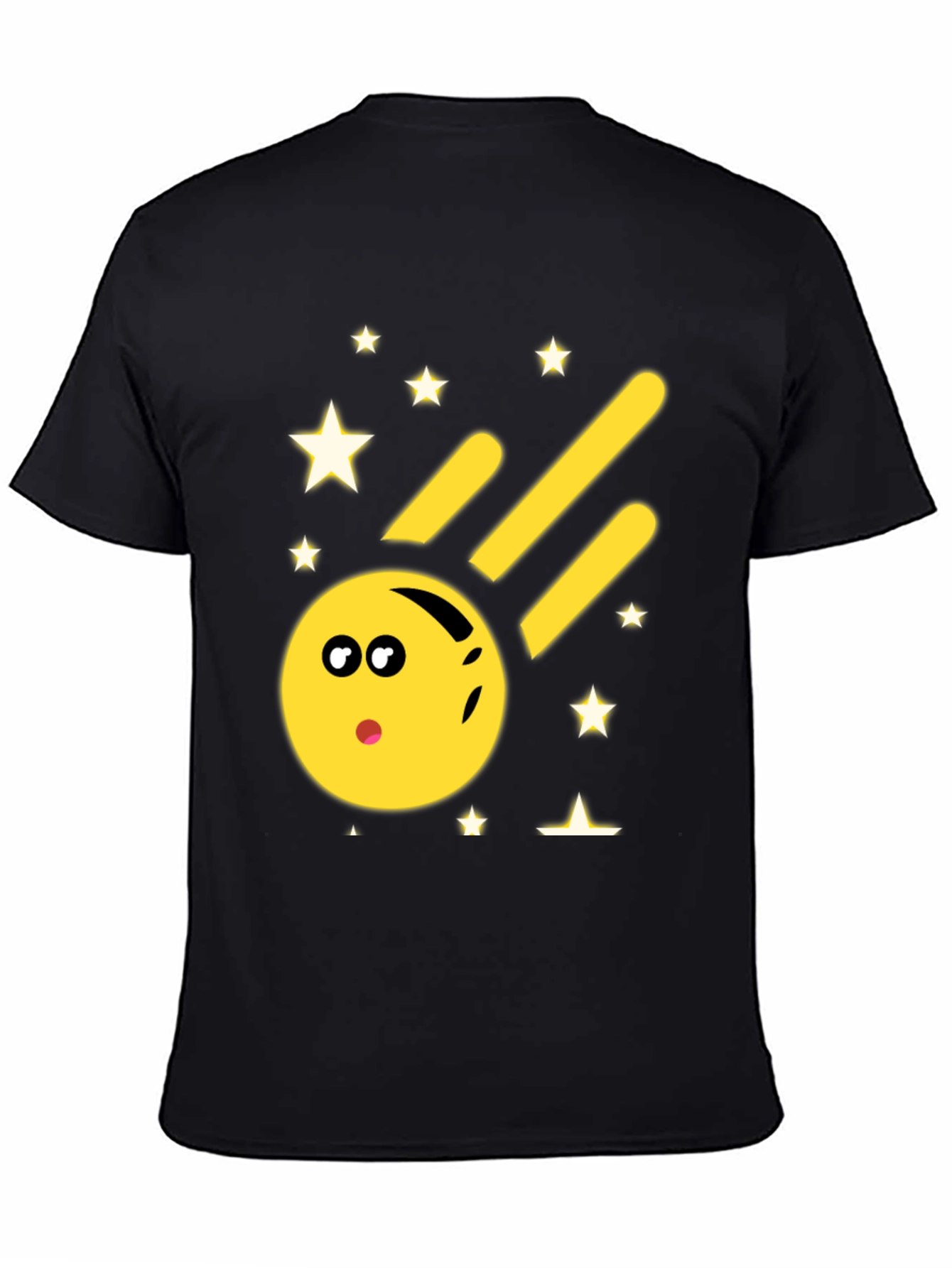 Black Comet Face Graphic Tee - Black view 4