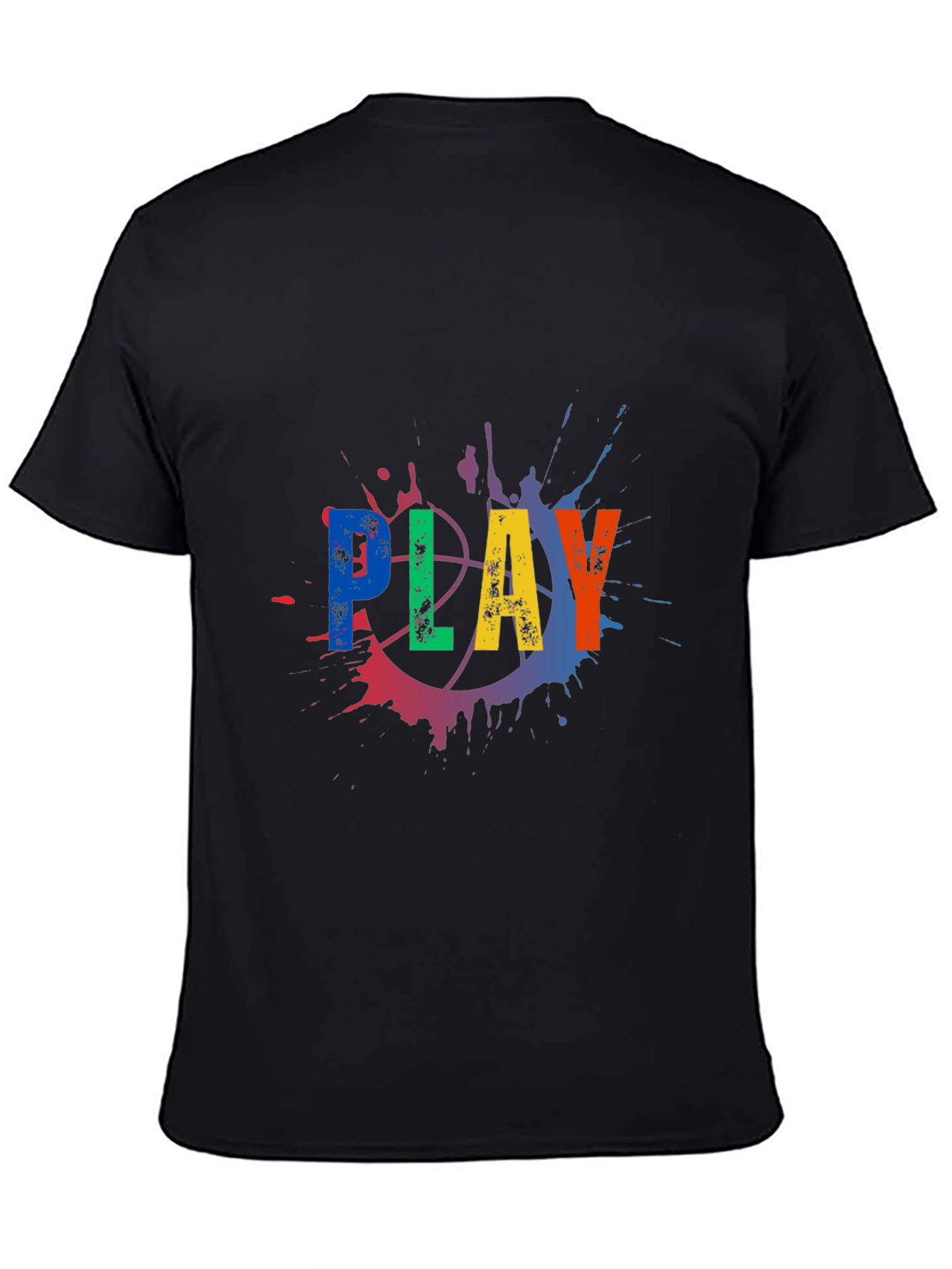 Black Play Basketball Graphic Tee - Men's Black T-Shirt view 4