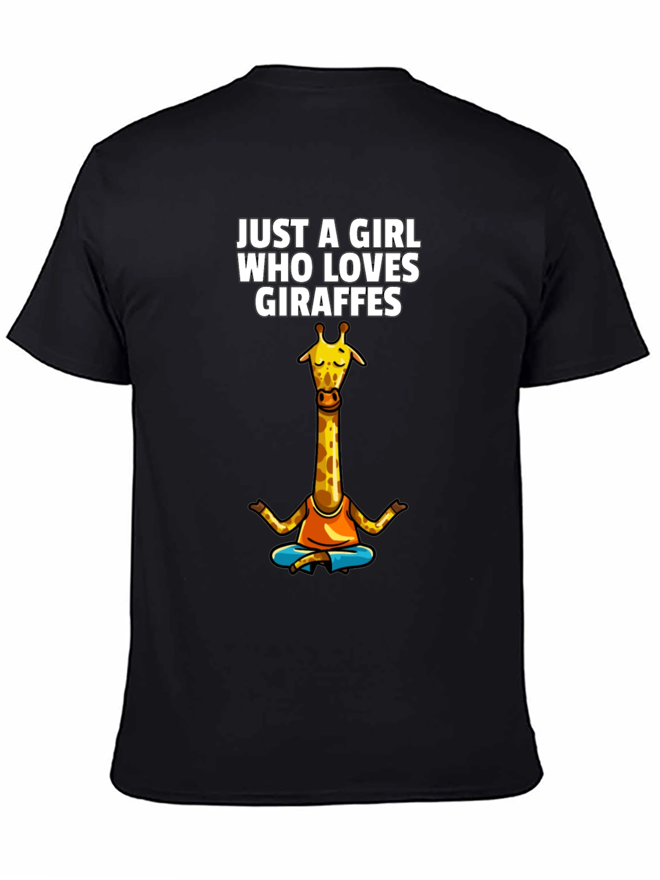 Black Giraffe Lover Women's T-Shirt - Yoga Design view 4