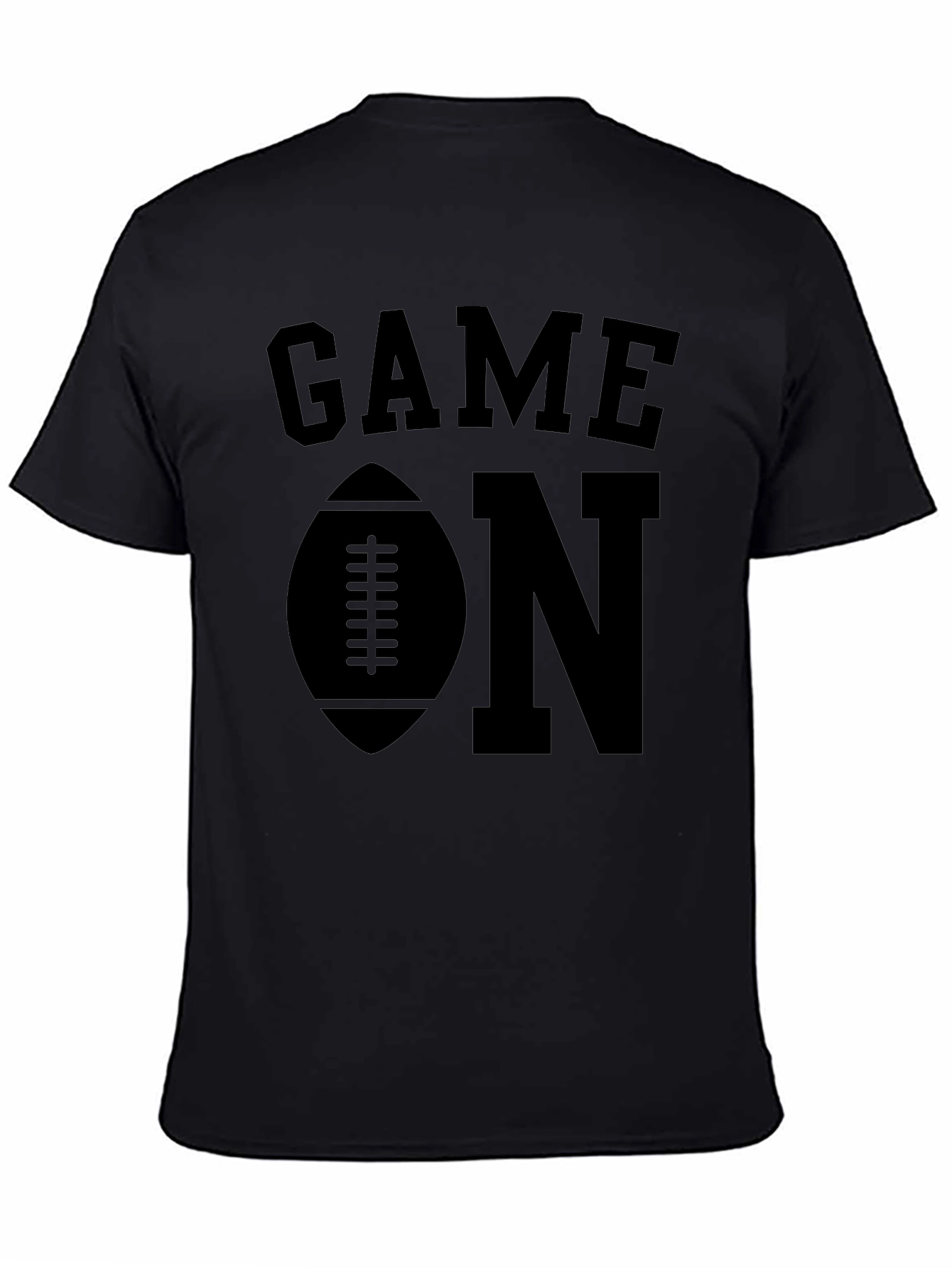 Black Game On Football T-Shirt view 4