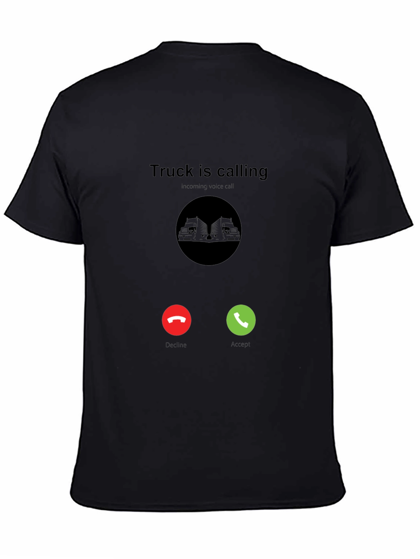 Black Truck Is Calling Black T-Shirt view 4