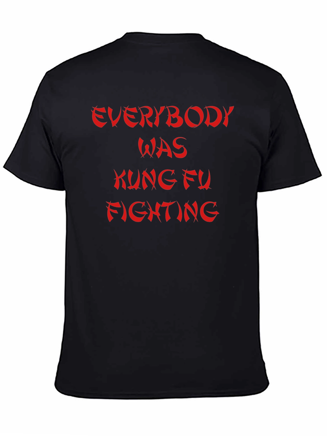 Black Kung Fu Fighting Graphic Tee - Black view 4