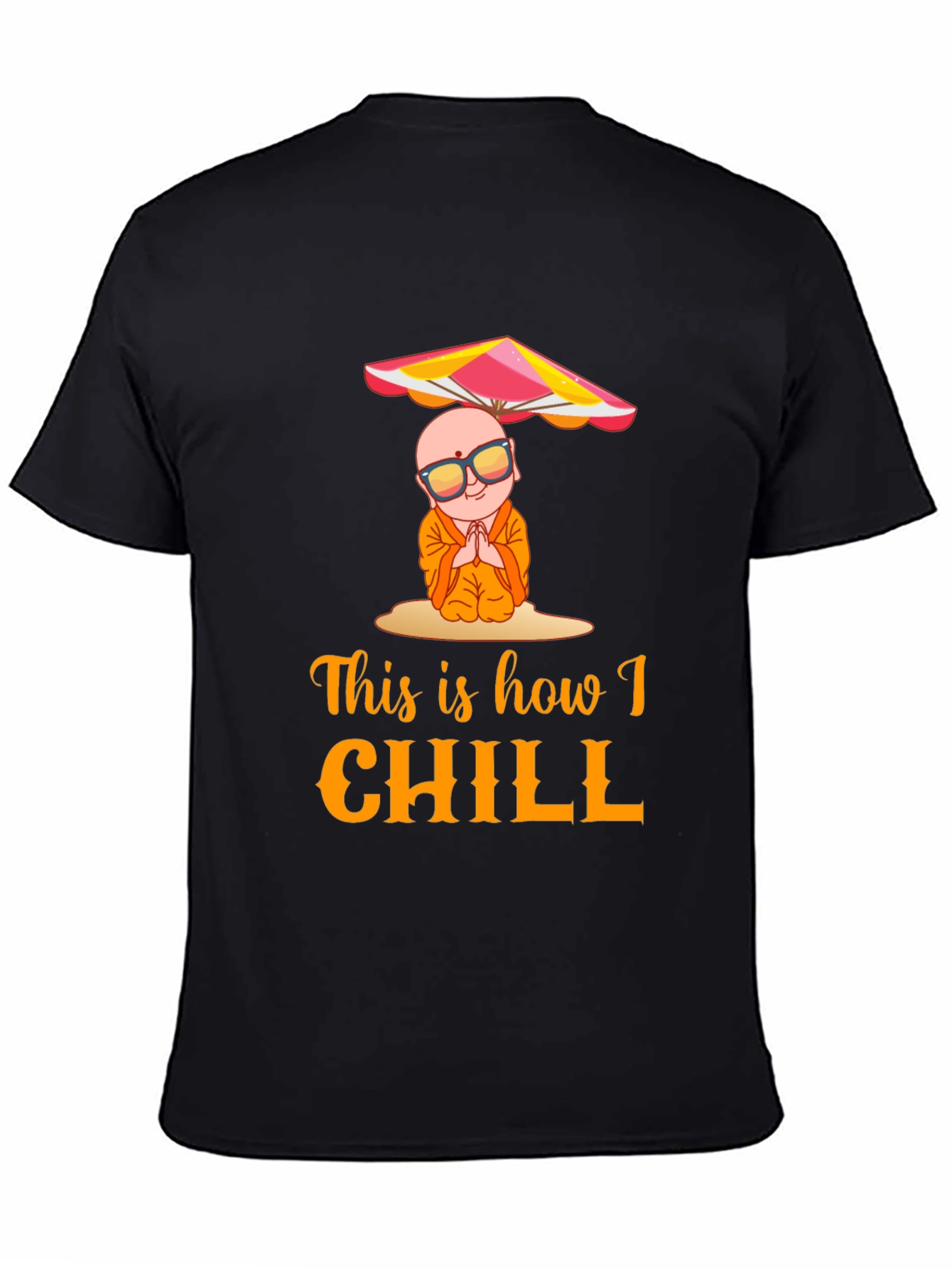 Black Chill Monk Graphic T-Shirt view 4