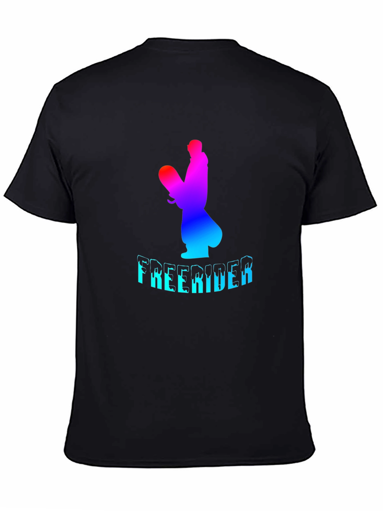 Black Freerider Graphic T-Shirt - Bold Design, Comfortable Fit view 4