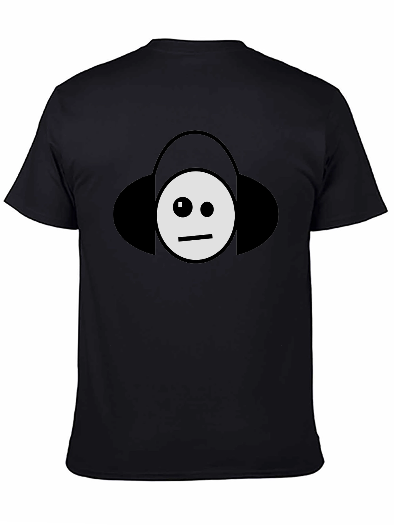 Black Cool DJ Emoji Black T-Shirt view 4