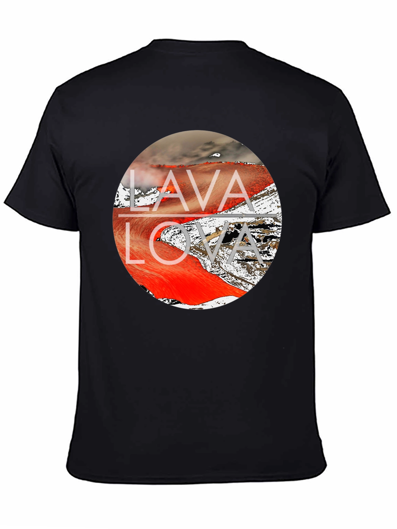Black Lava Flow Graphic Tee - Men's Black T-Shirt view 4