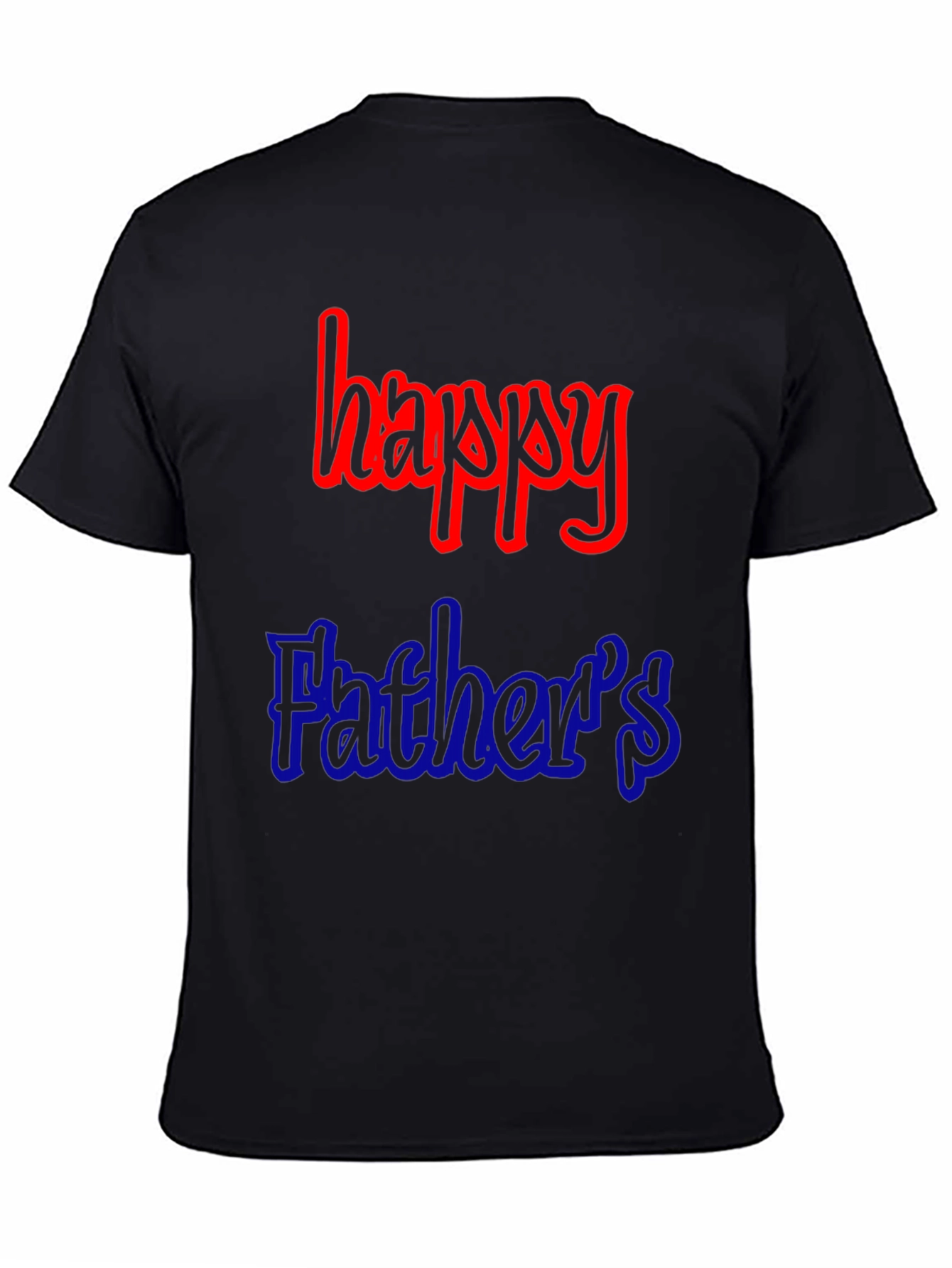 Black Happy Father's Day Black T-Shirt view 4