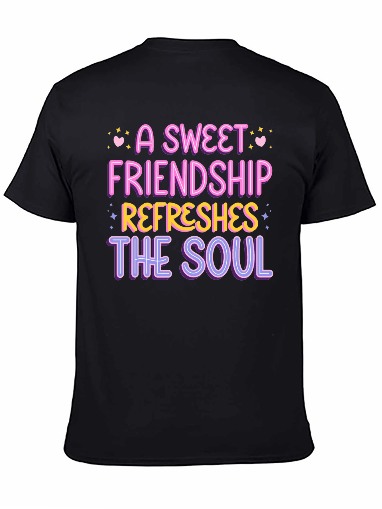 Black A Sweet Friendship Refreshes the Soul Tee view 4