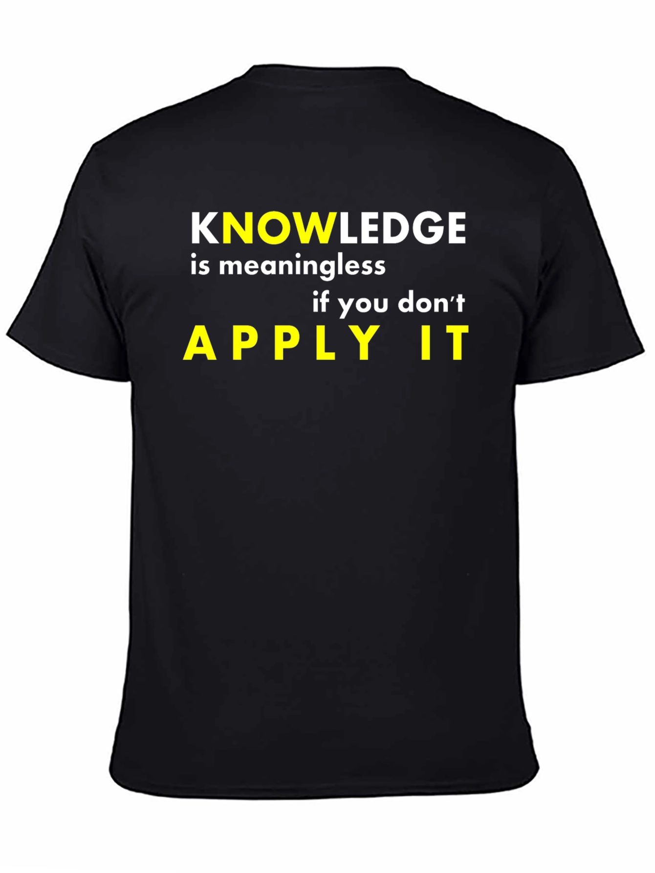 Black Knowledge Apply It Black T-Shirt view 4