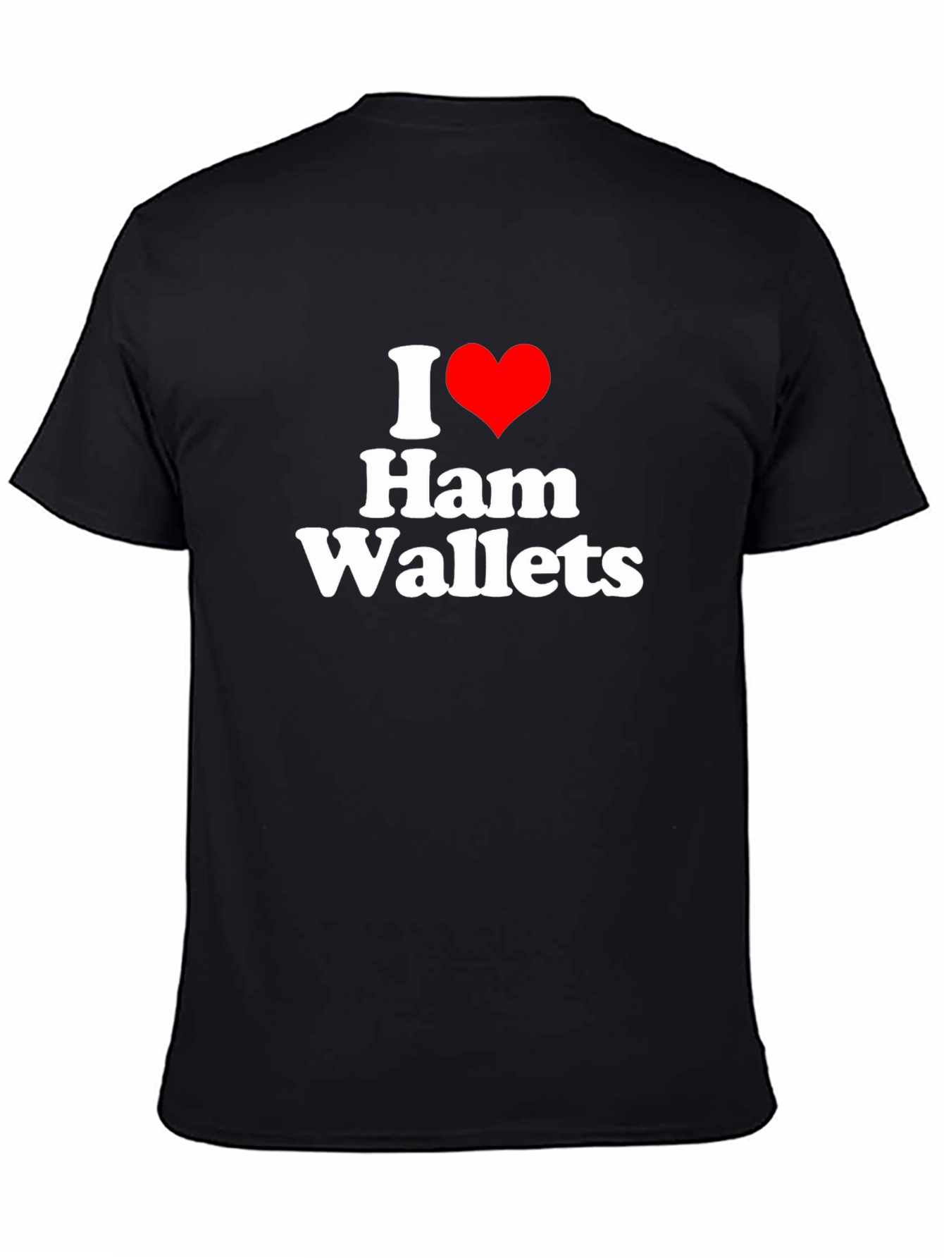 Black I Heart Ham Wallets Funny Graphic Tee view 4