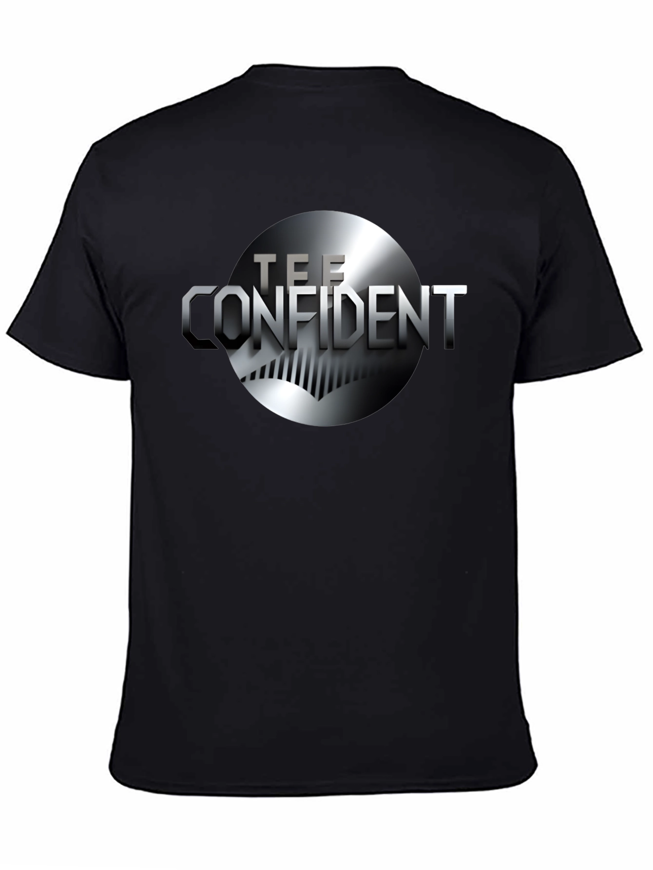Black Tee Confident Black Graphic T-Shirt - Modern Design view 4