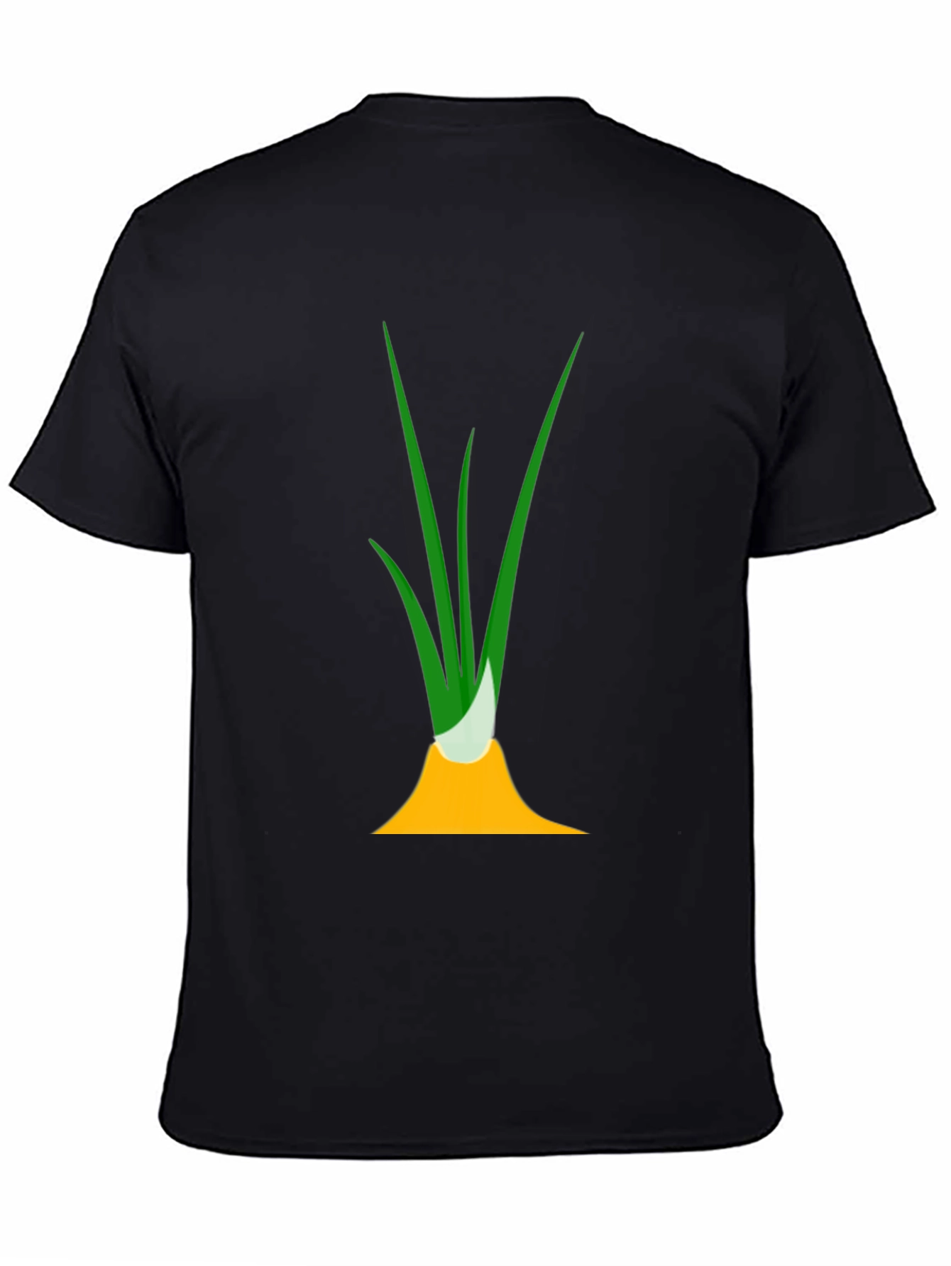 Black Funny Onion Graphic Tee - Black Cotton T-Shirt view 4