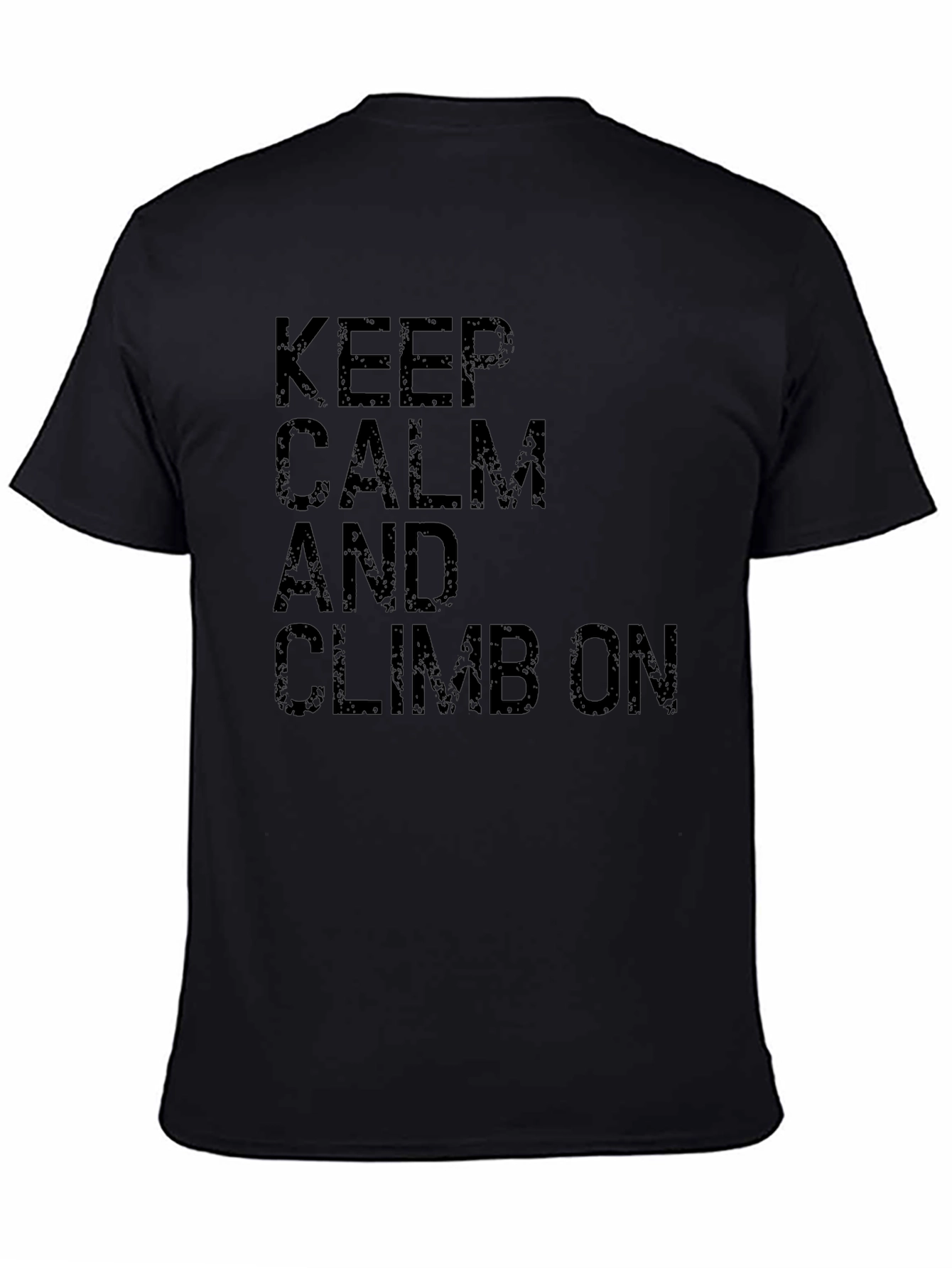 Black Keep Calm and Climb On T-Shirt - Black Cotton Tee view 4
