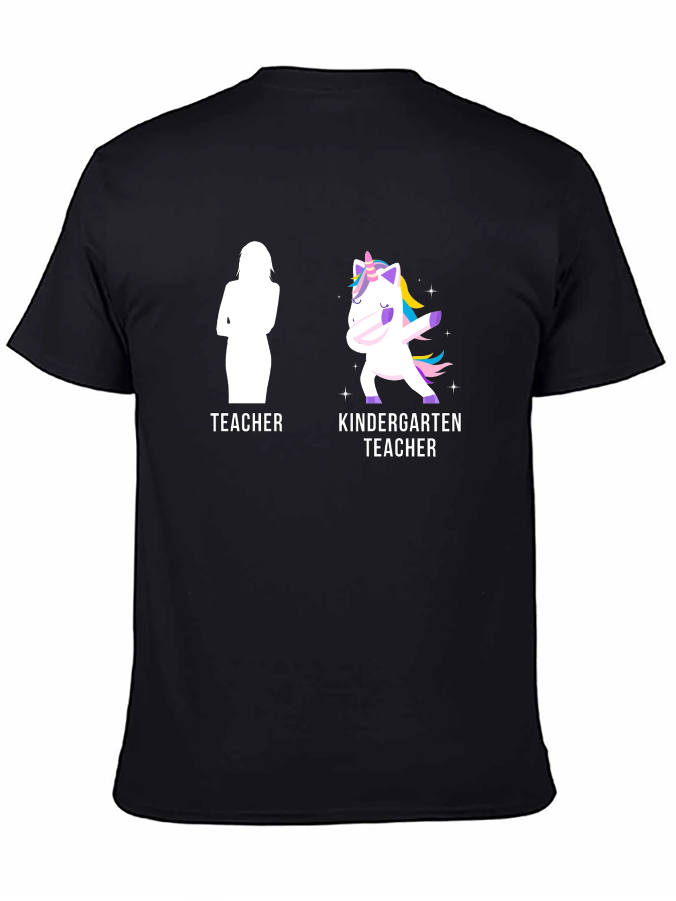 Black Teacher/Kindergarten Teacher Funny T-Shirt view 4