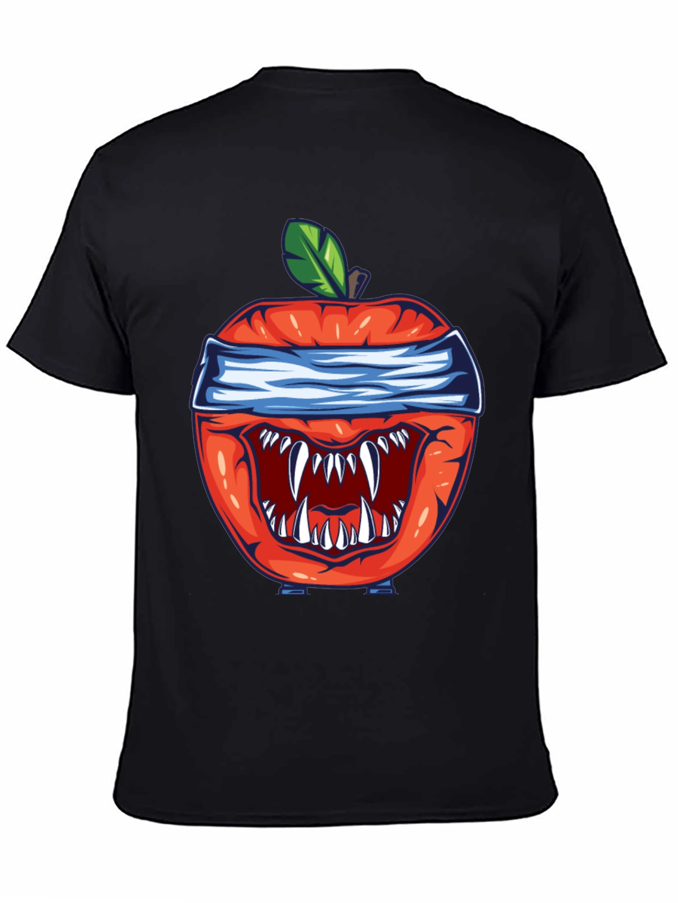 Black Monster Apple Graphic Tee - Unique Design view 4