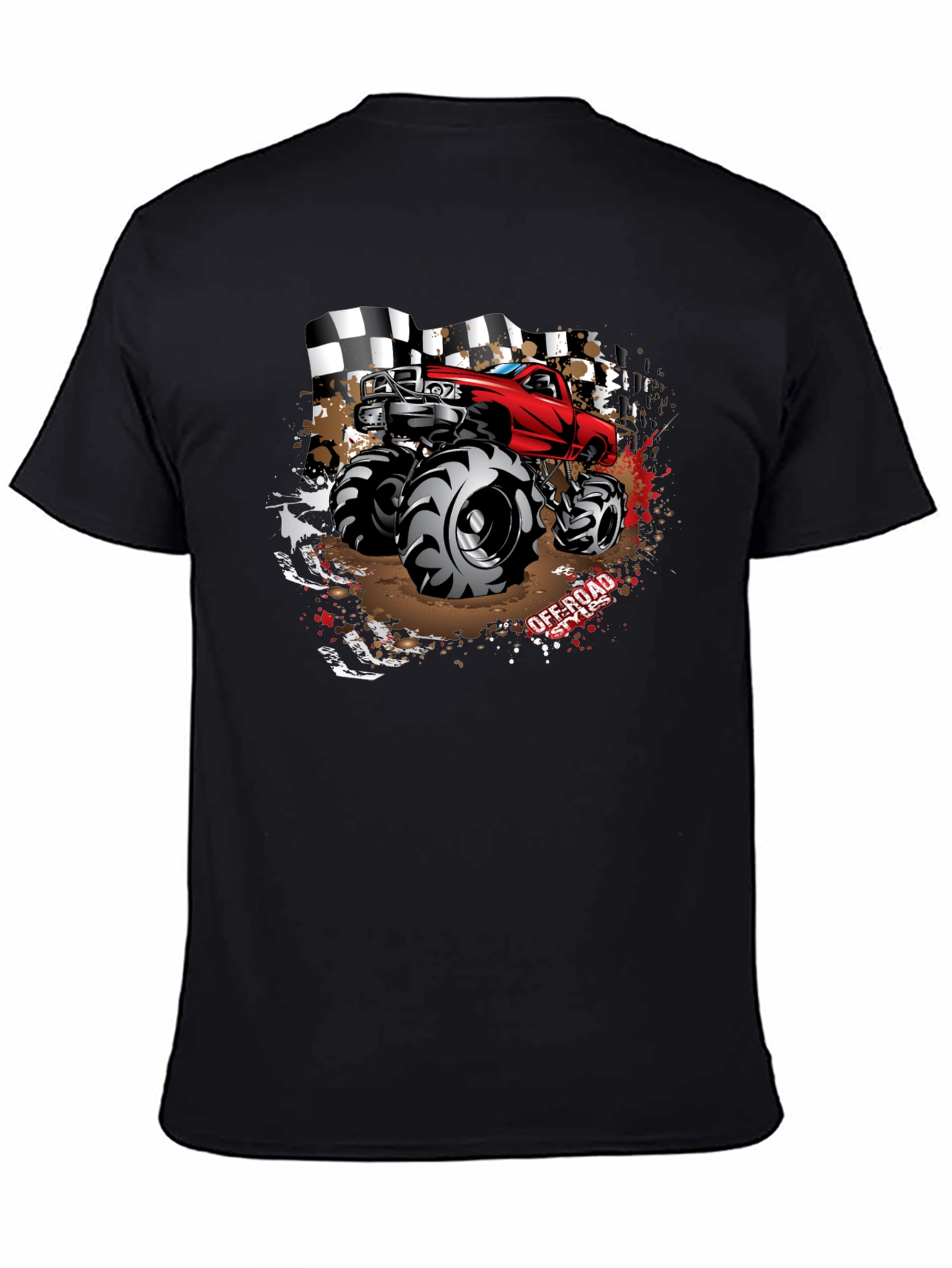 Black Monster Truck Off-Road T-Shirt view 4