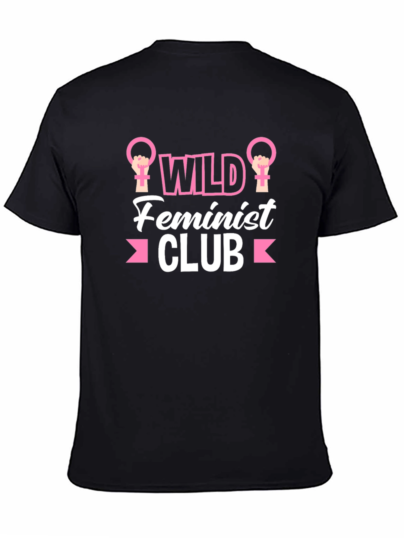 Black Wild Feminist Club Graphic T-Shirt view 4