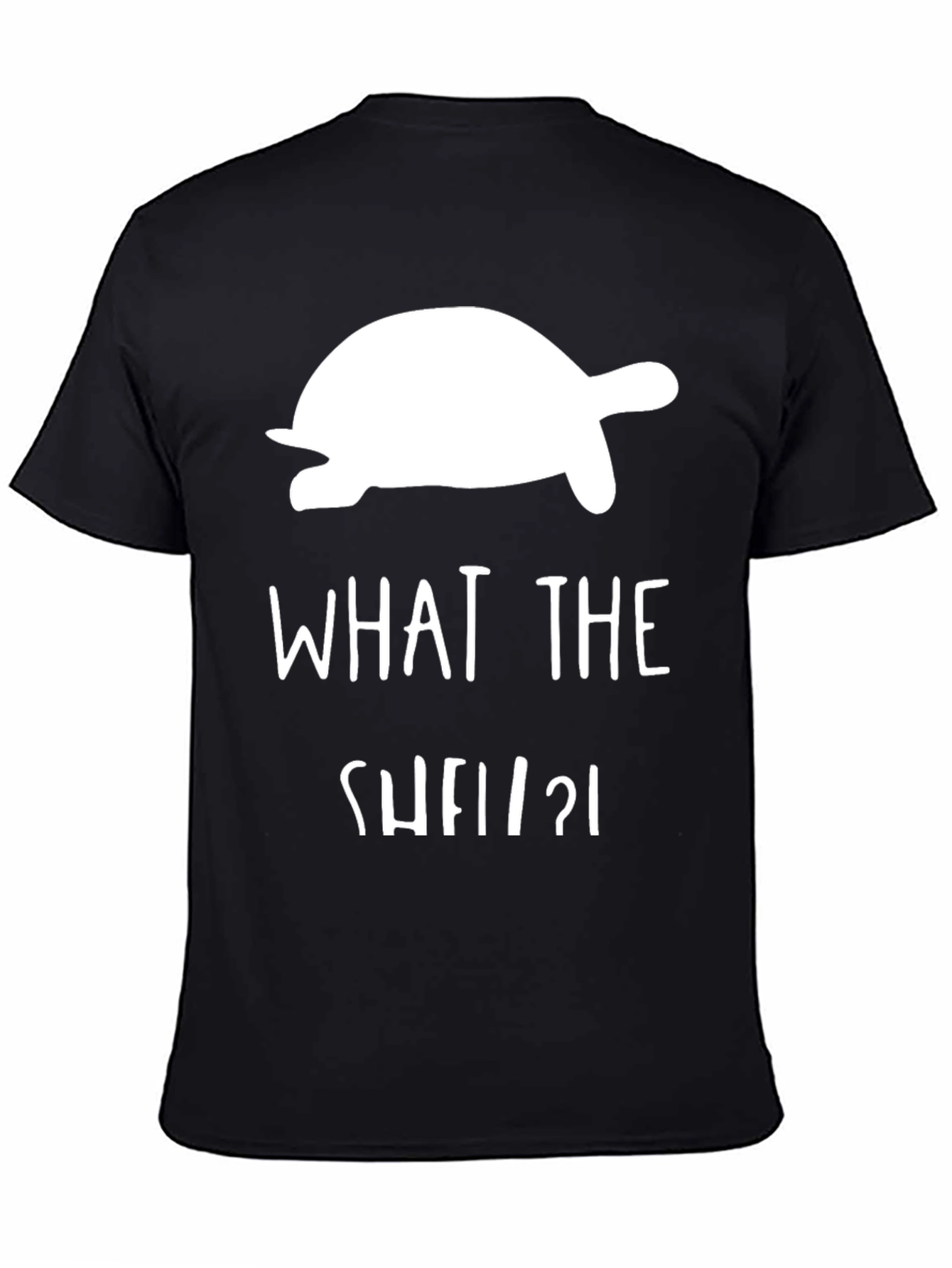 Black What the Shell Turtle T-Shirt view 4