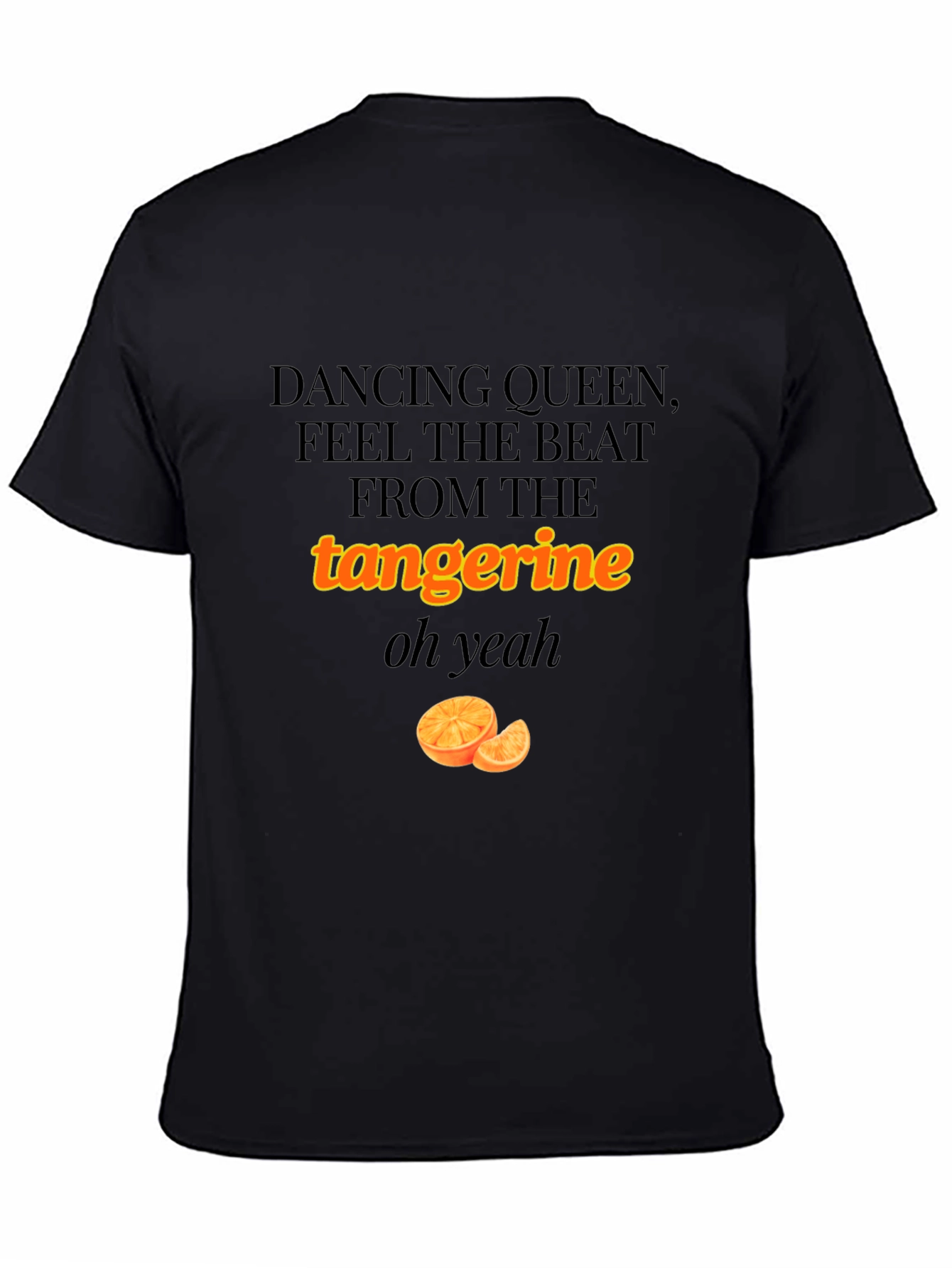 Black Dancing Queen Tangerine Graphic T-Shirt view 4