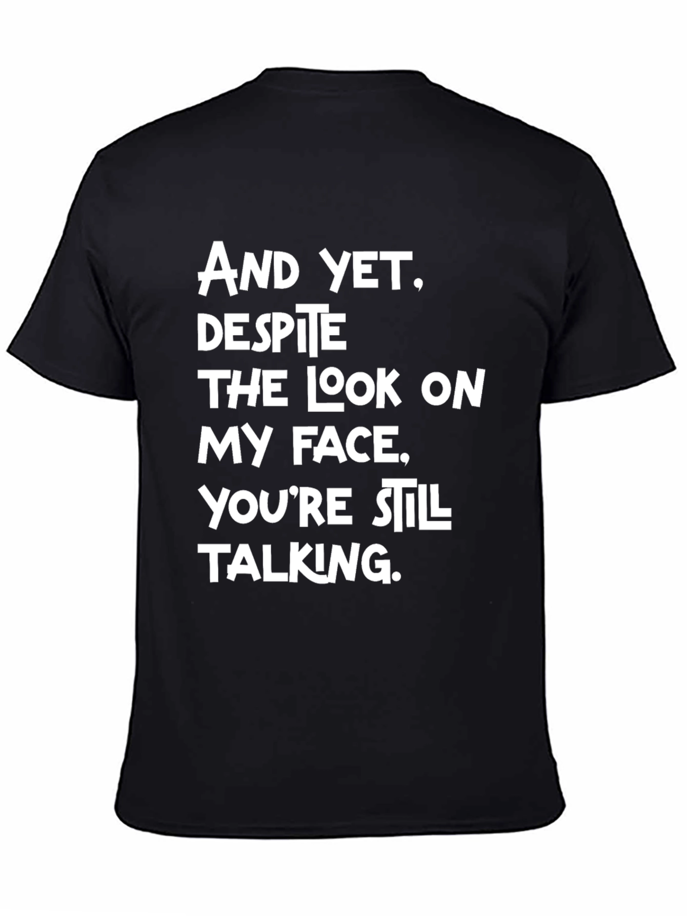 Black Sarcastic Slogan Graphic Tee view 4