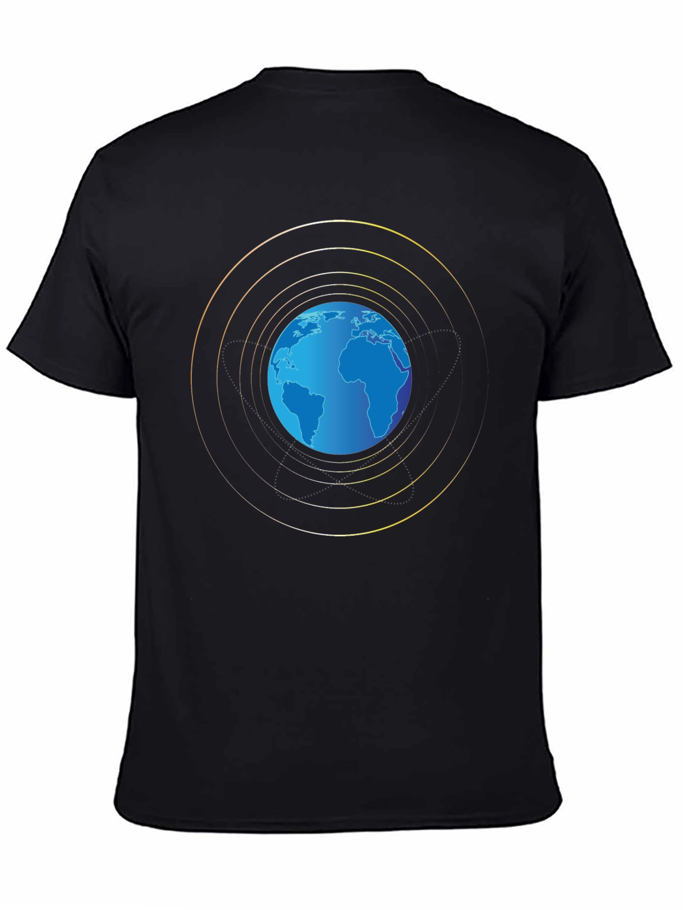 Black Globe Graphic Black T-Shirt view 4