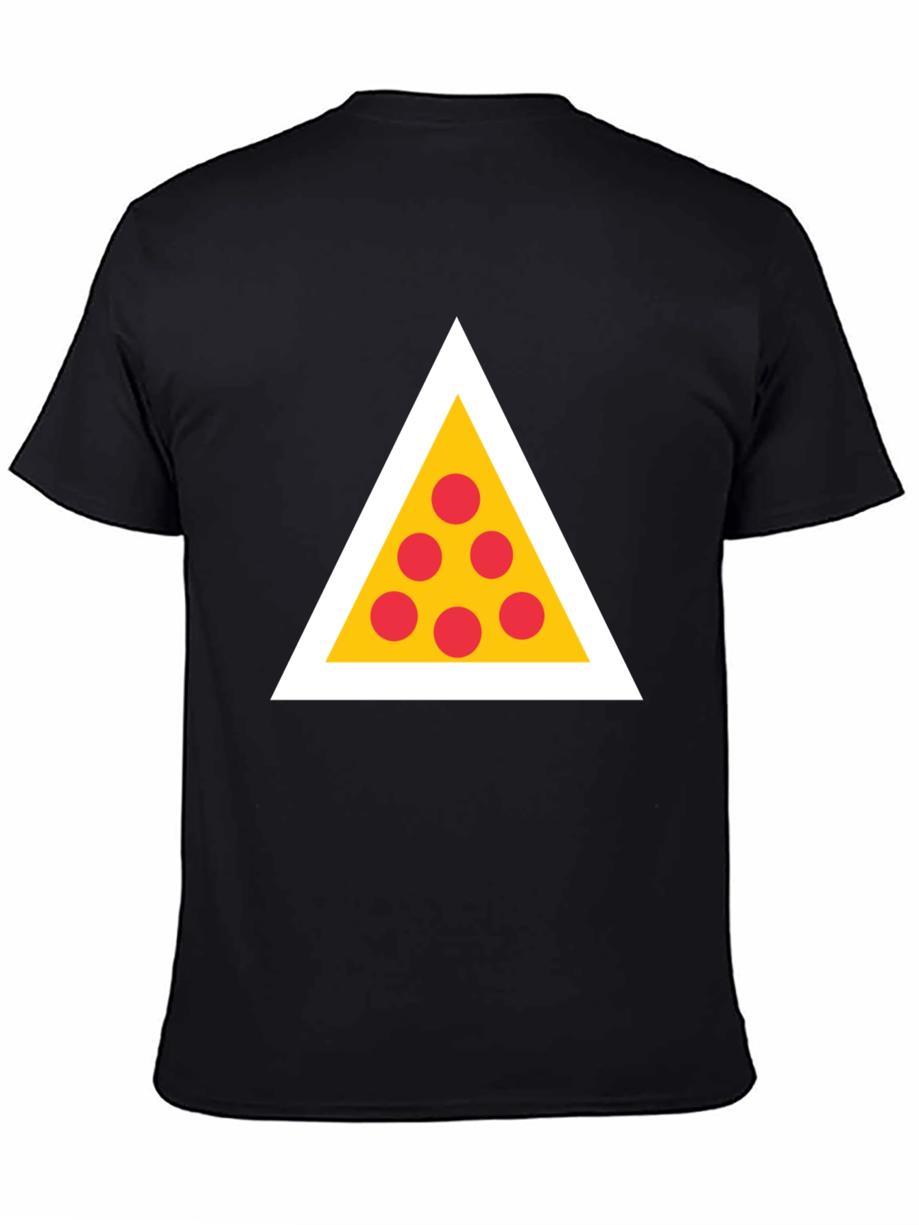 Black Pizza Triangle Graphic Tee - Black view 4