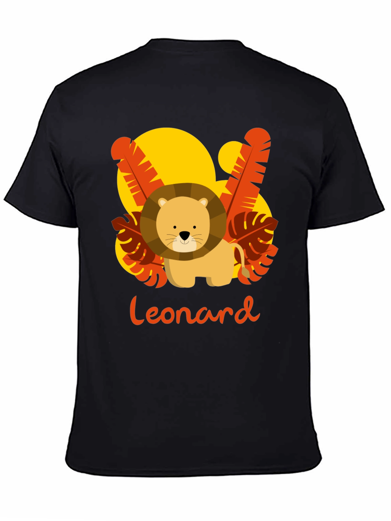 Black Personalized Lion Cub T-Shirt view 4