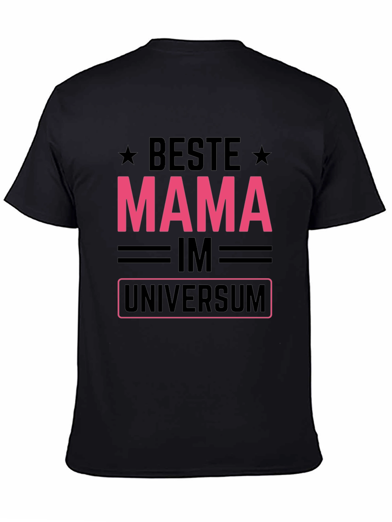 Black Beste Mama im Universum Graphic T-Shirt view 4