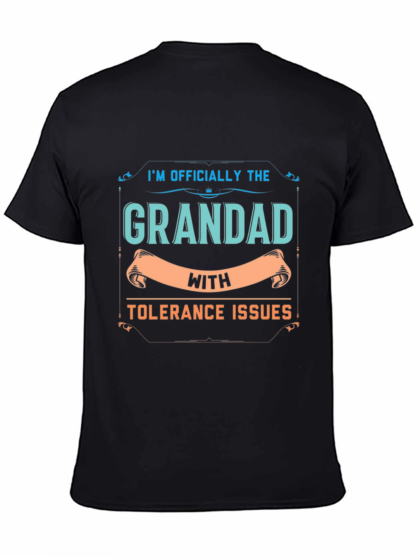 Black Grandad With Tolerance Issues - Funny T-Shirt view 4