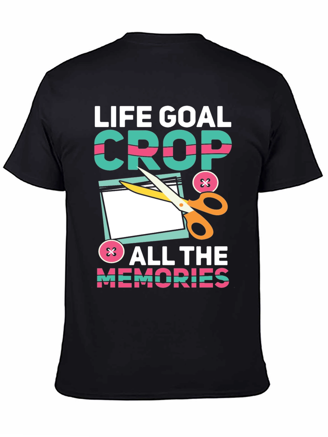 Black Life Goal Crop All the Memories T-Shirt view 4
