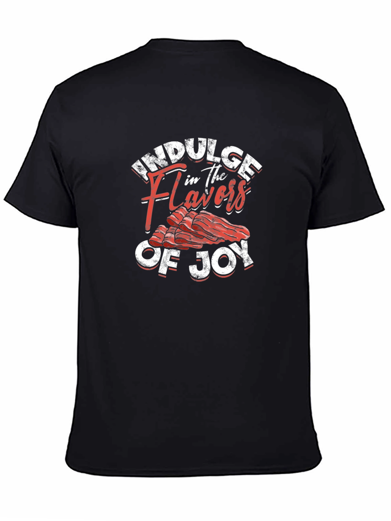 Black Indulge Flavors of Joy Bacon T-Shirt view 4