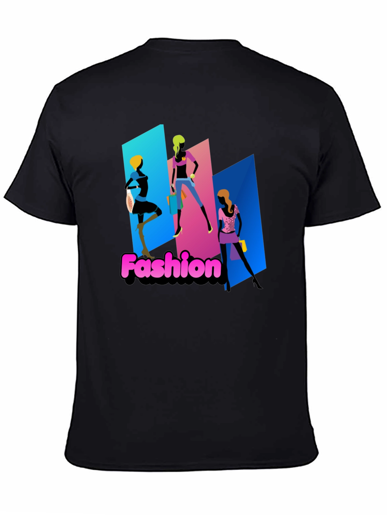 Black Fashion T-Shirt view 4