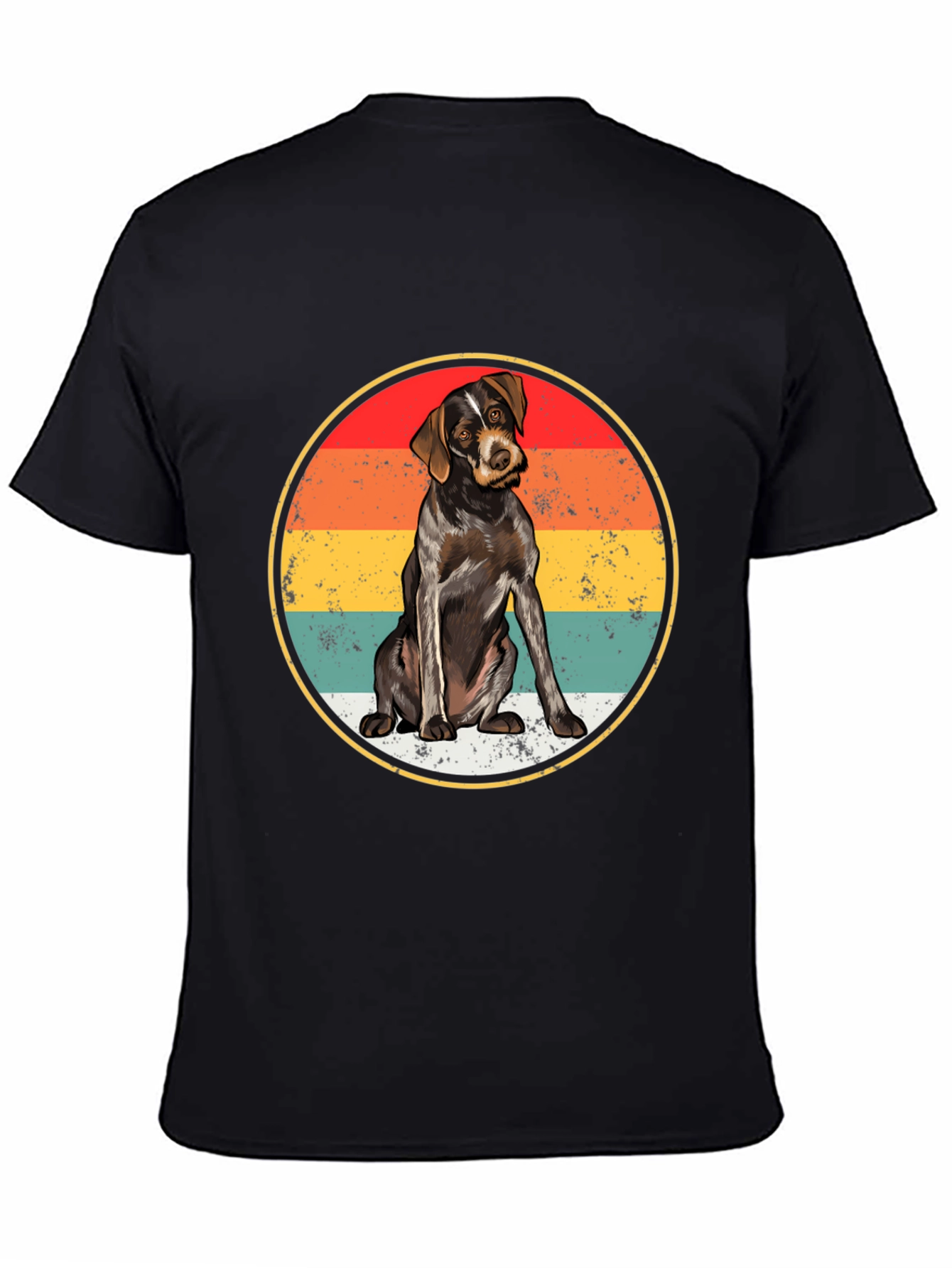 Black Vintage Dog Graphic Tee - Black T-Shirt view 4