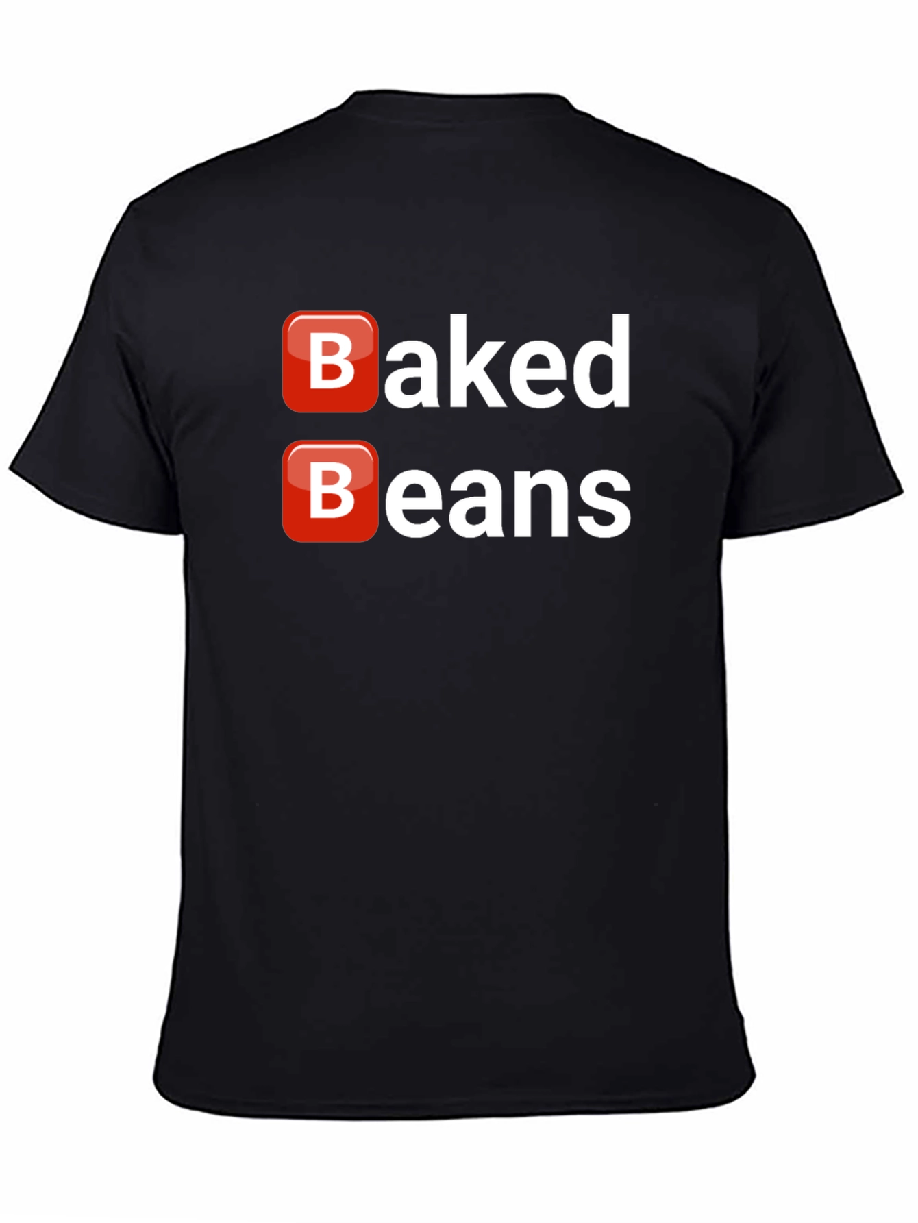Black Baked Beans T-Shirt - Funny Food Tee view 4