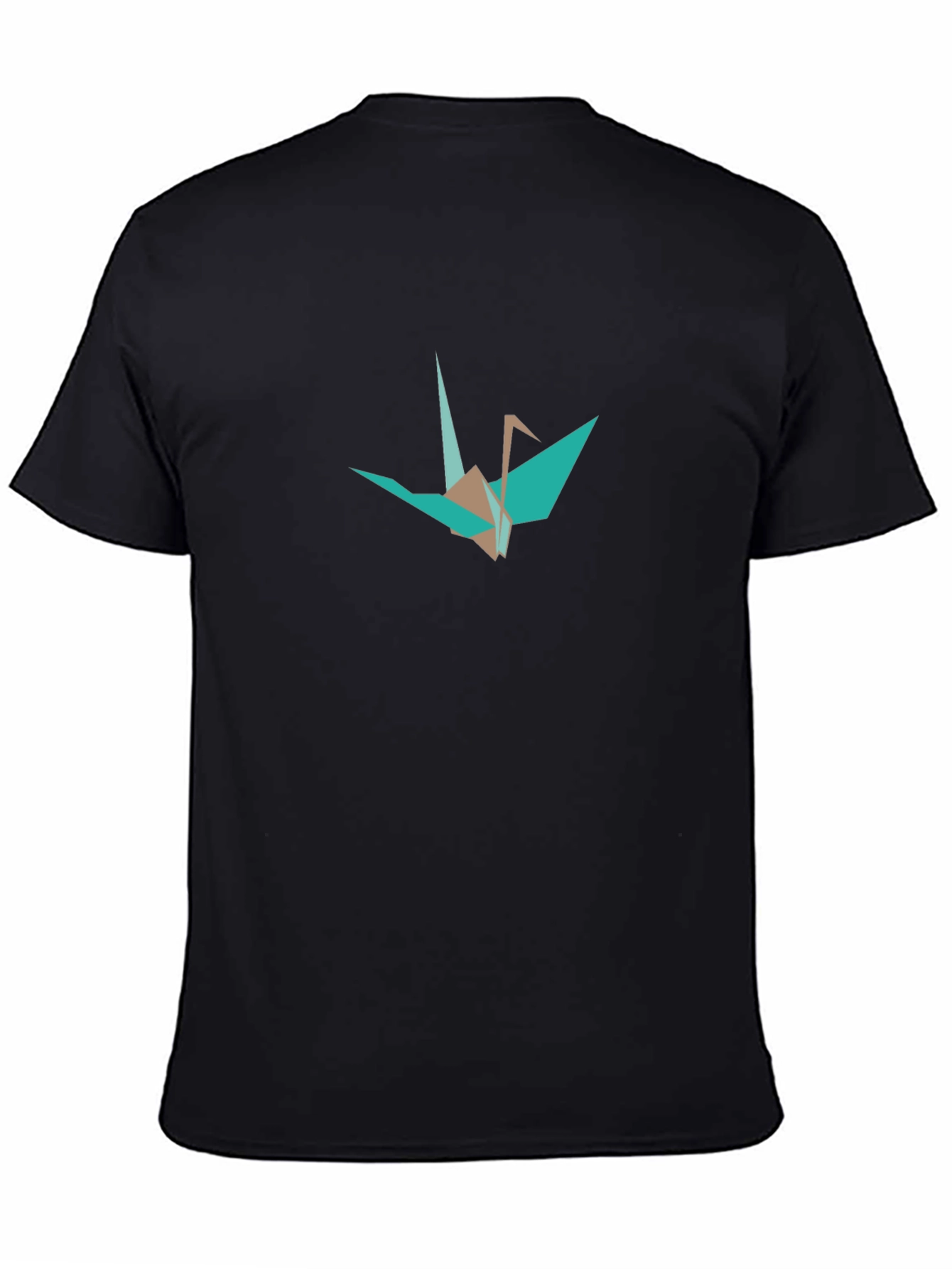 Black Origami Crane Graphic Tee - Stylish Casual Wear view 4