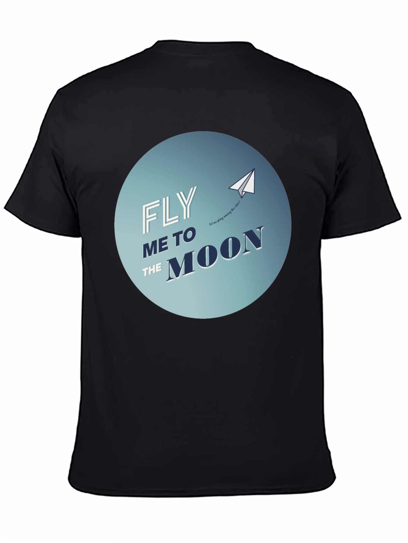Black Fly Me to the Moon Graphic Tee view 4