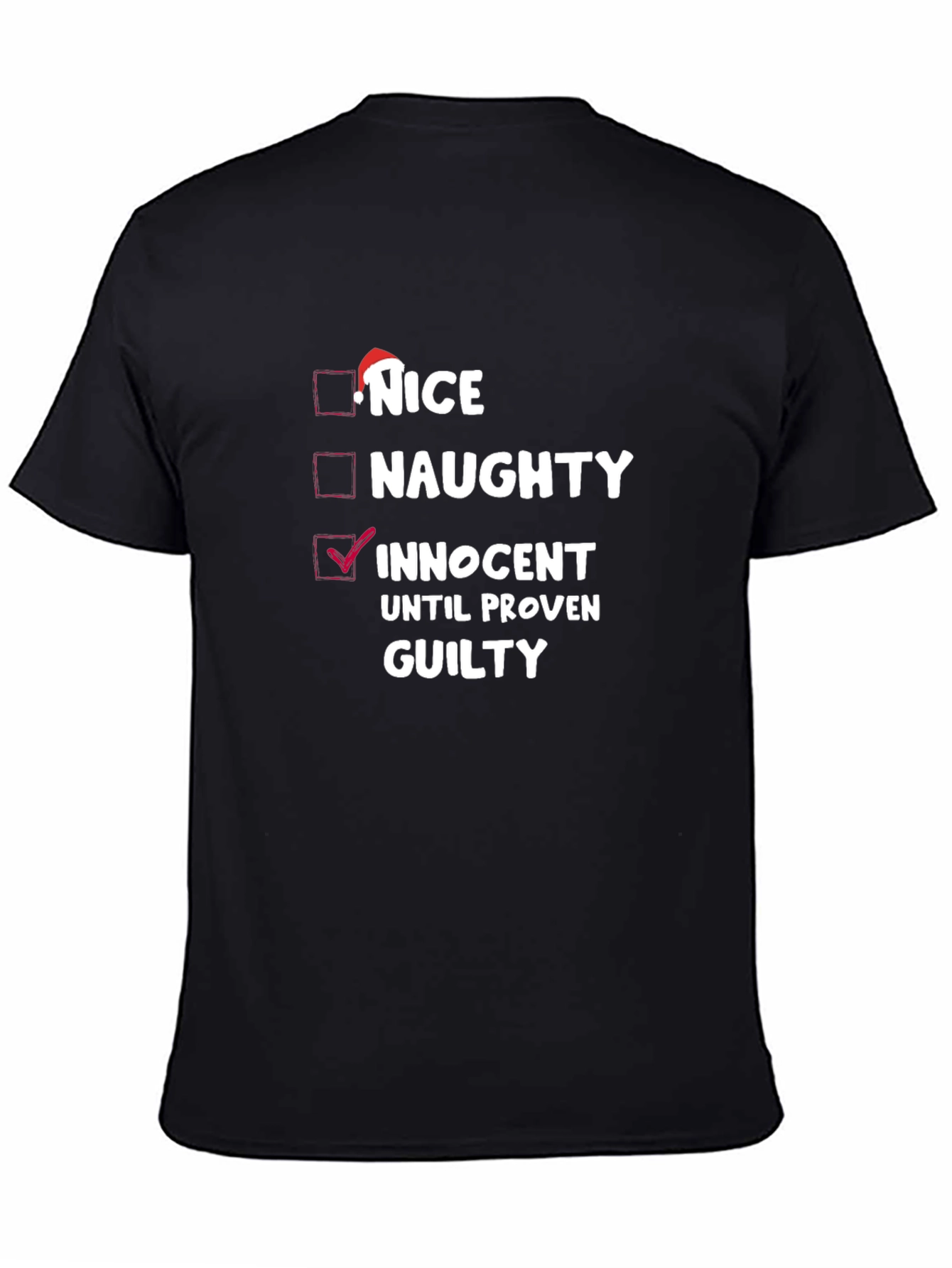 Black Nice Naughty Innocent Graphic T-Shirt view 4