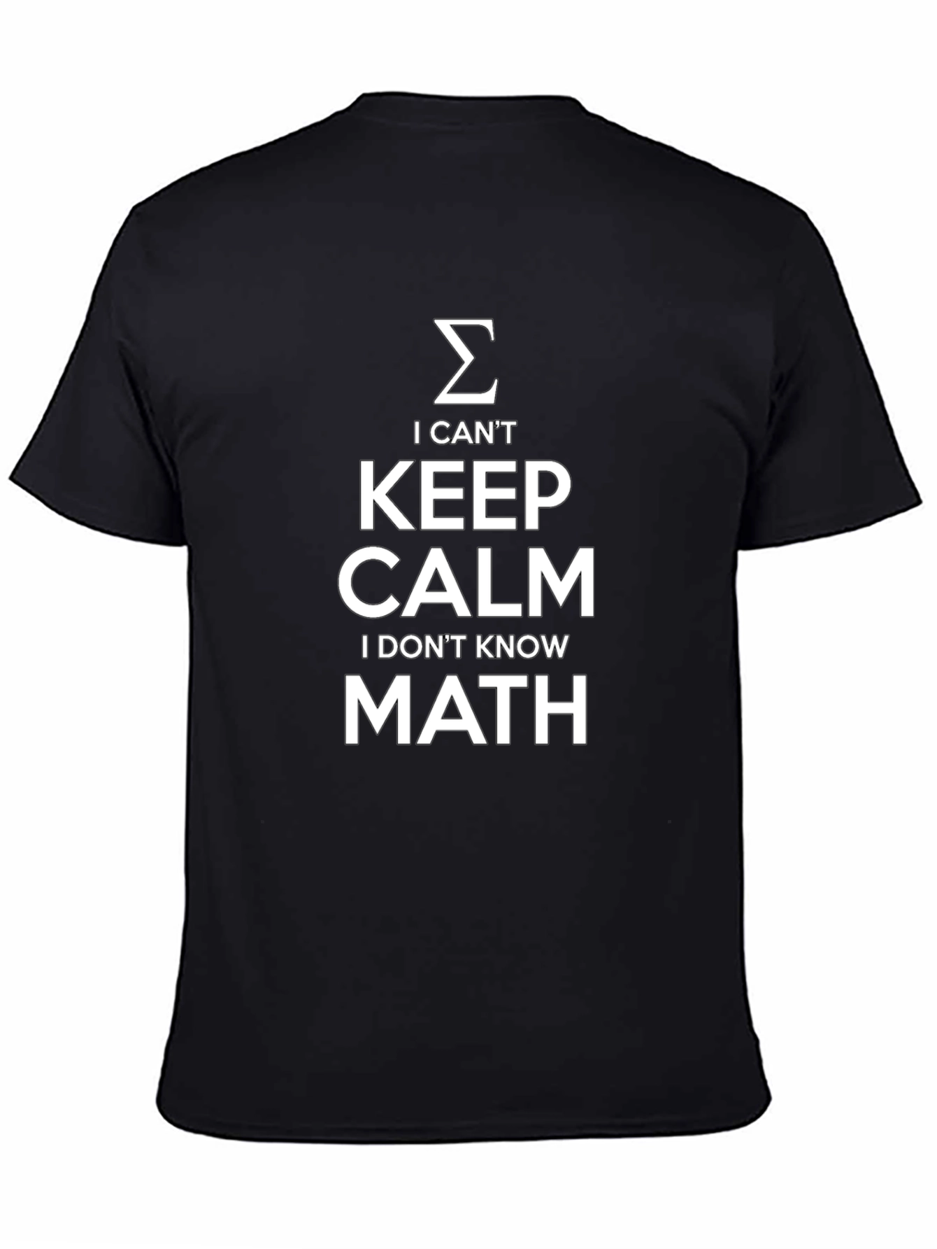 Black Funny Math T-Shirt - I Can't Keep Calm view 4