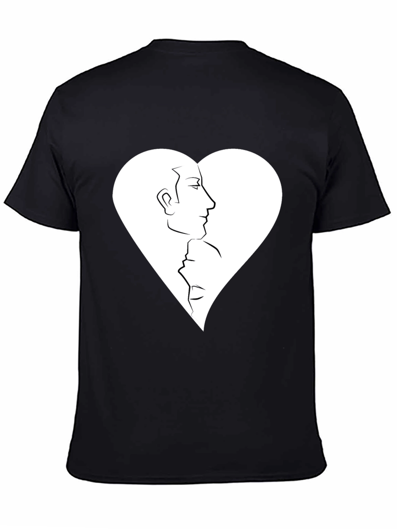 Black Heart Faces Graphic Tee - Black Casual Shirt view 4