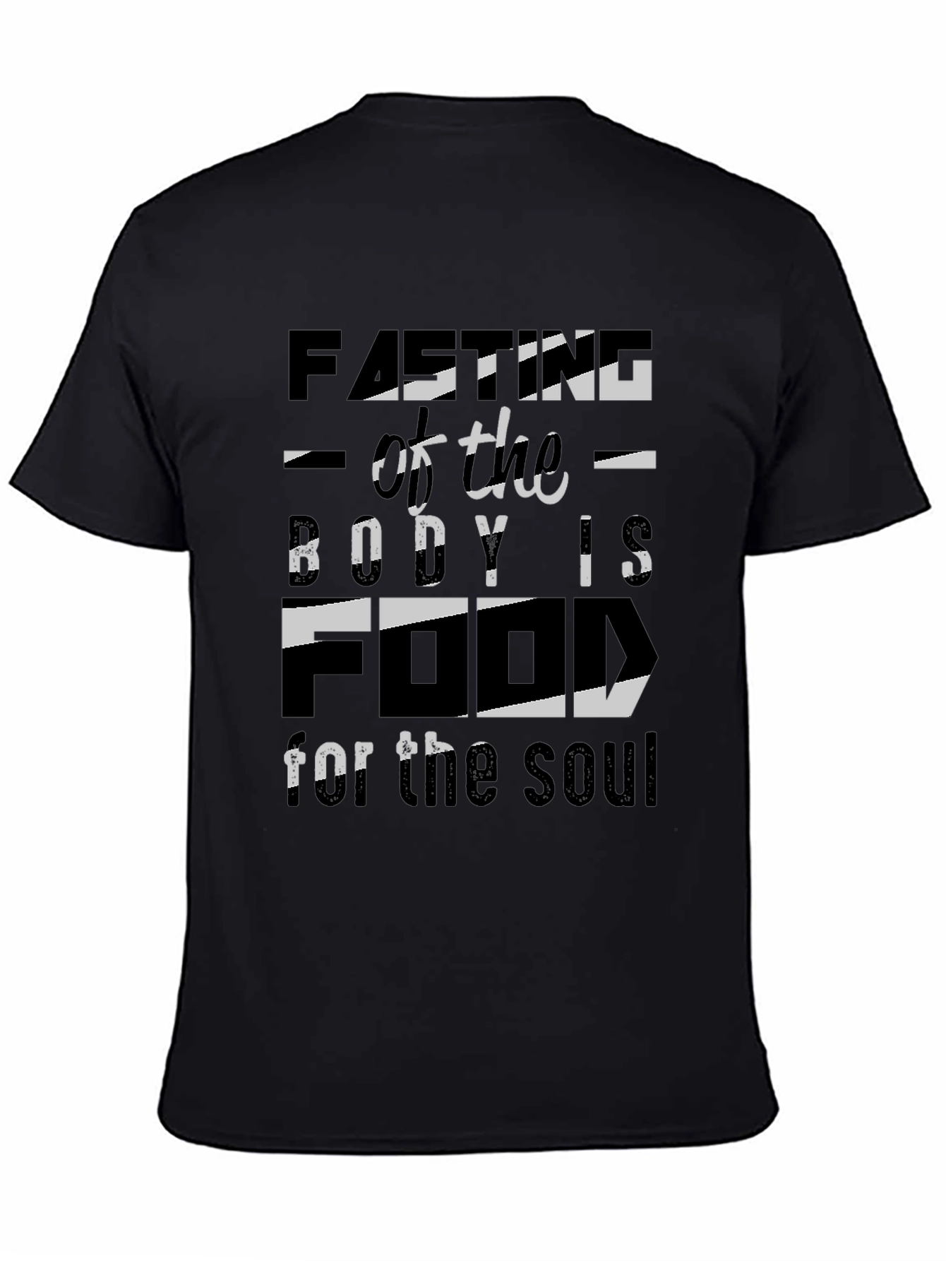 Black Fasting for the Soul Black T-Shirt view 4