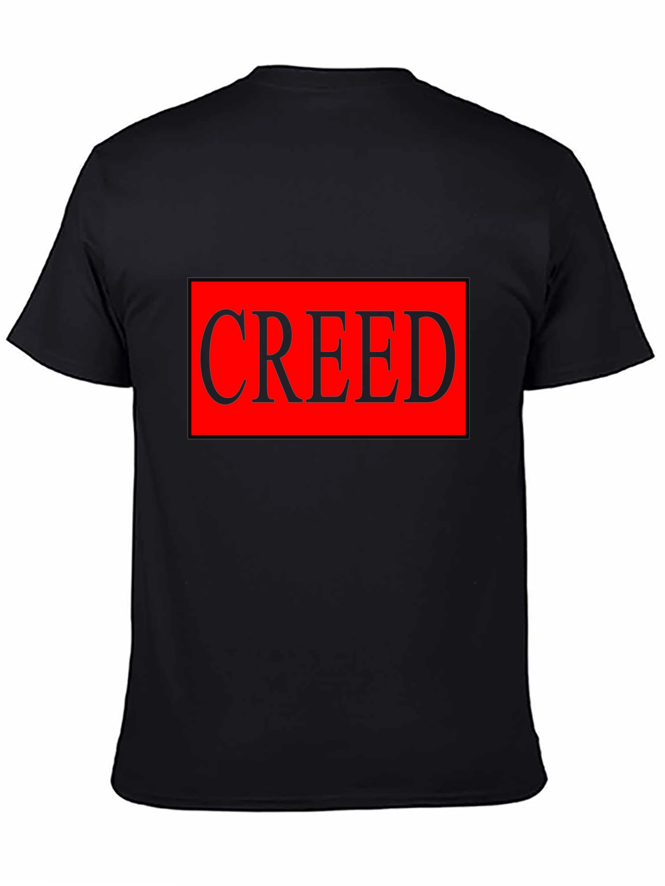 Black Creed Graphic T-Shirt - Black - Bold Statement Tee view 4