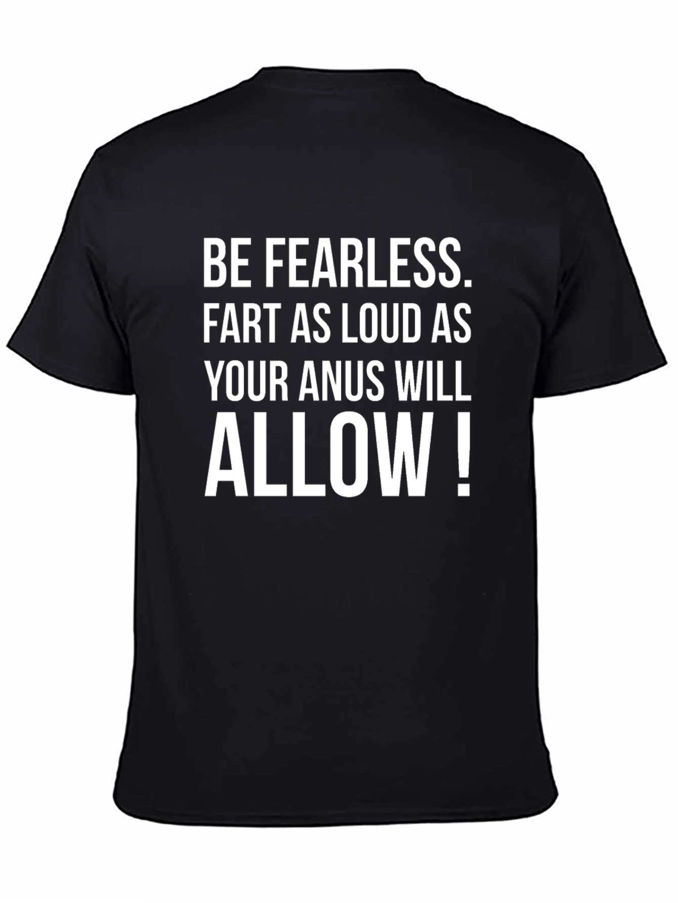 Black Be Fearless Graphic Tee - Bold Statement Shirt view 4