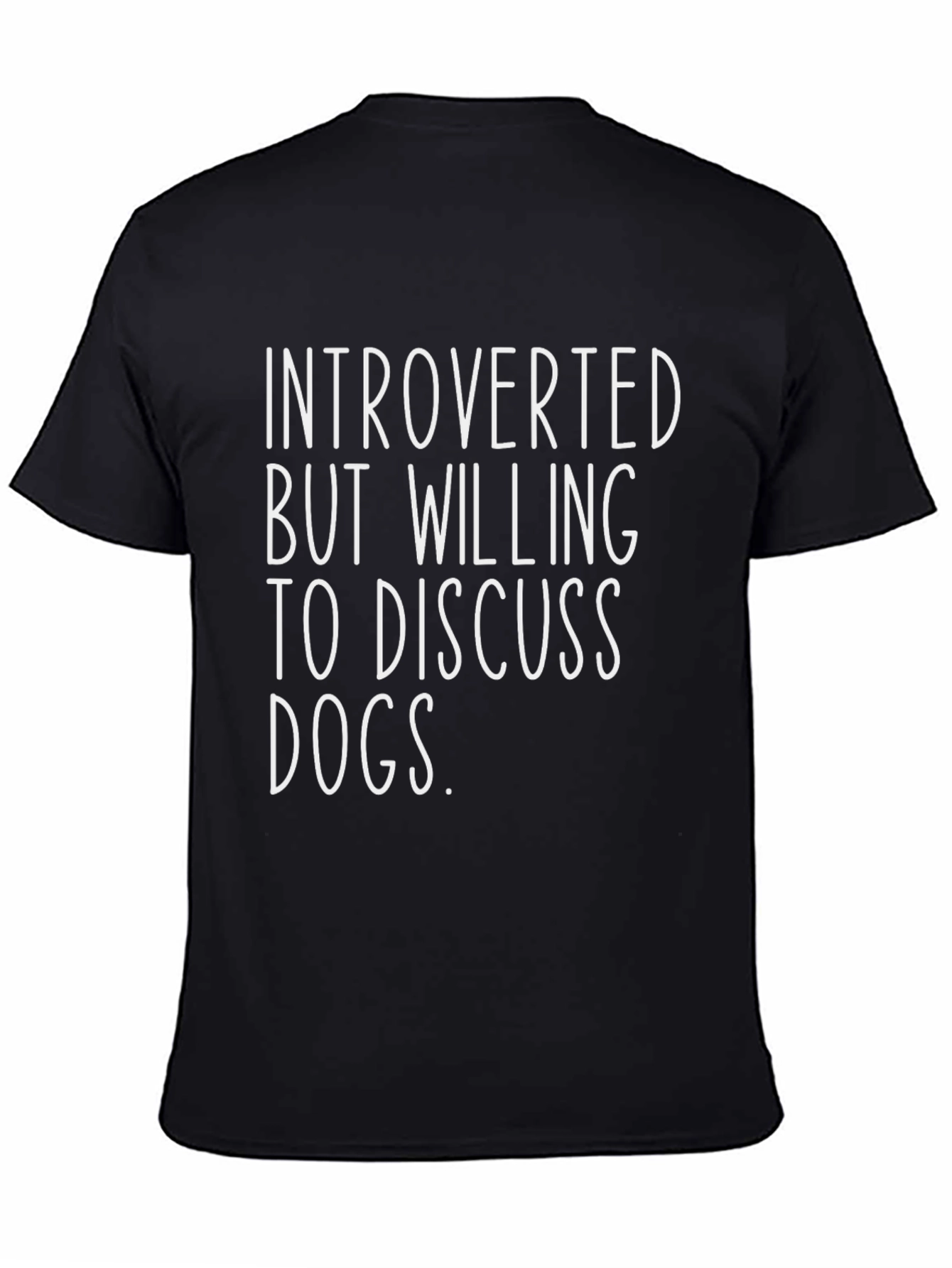 Black Introverted Dog Lover Graphic Tee view 4