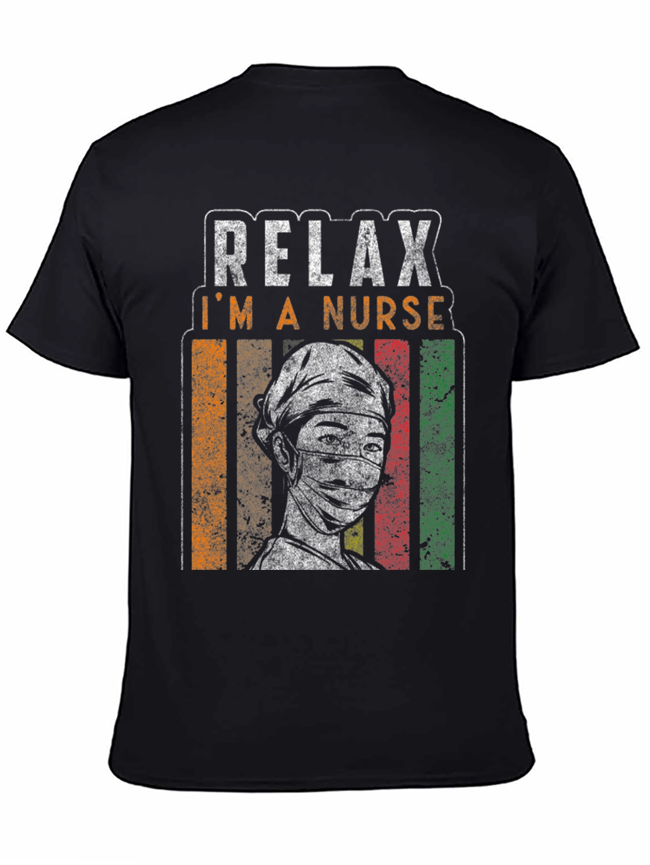 Black Relax I'm A Nurse Graphic Tee view 4
