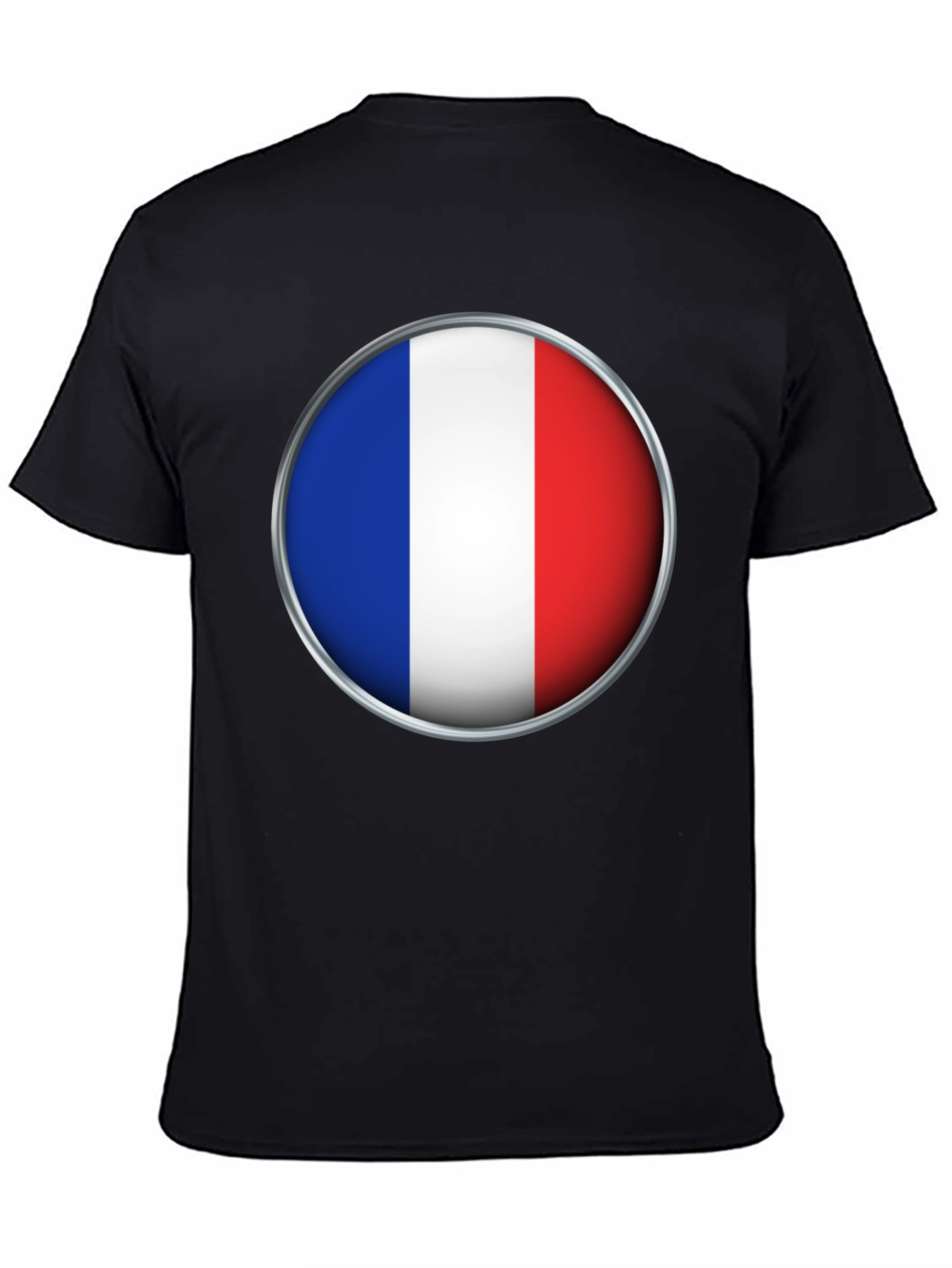 Black French Flag T-Shirt - Stylish National Pride Tee view 4